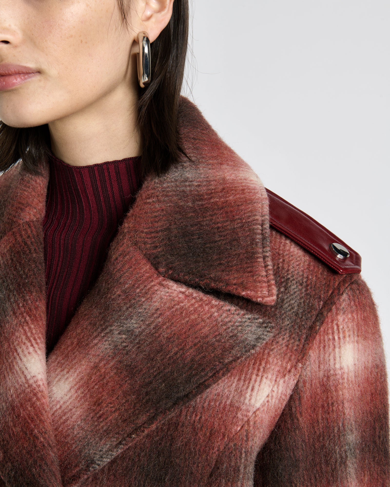 Italian Brushed Wool Double Breasted Coat