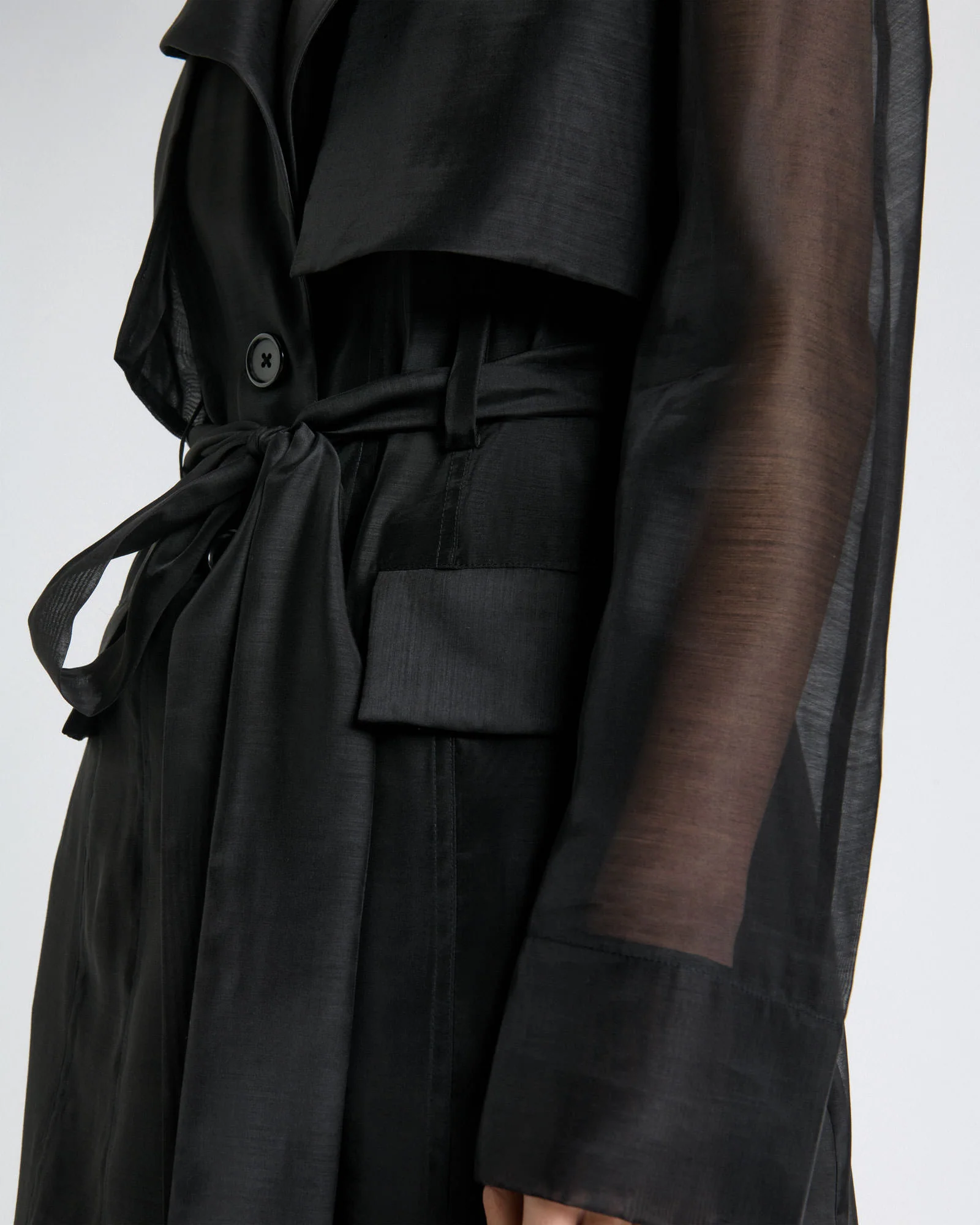Sheer Organza Trench
