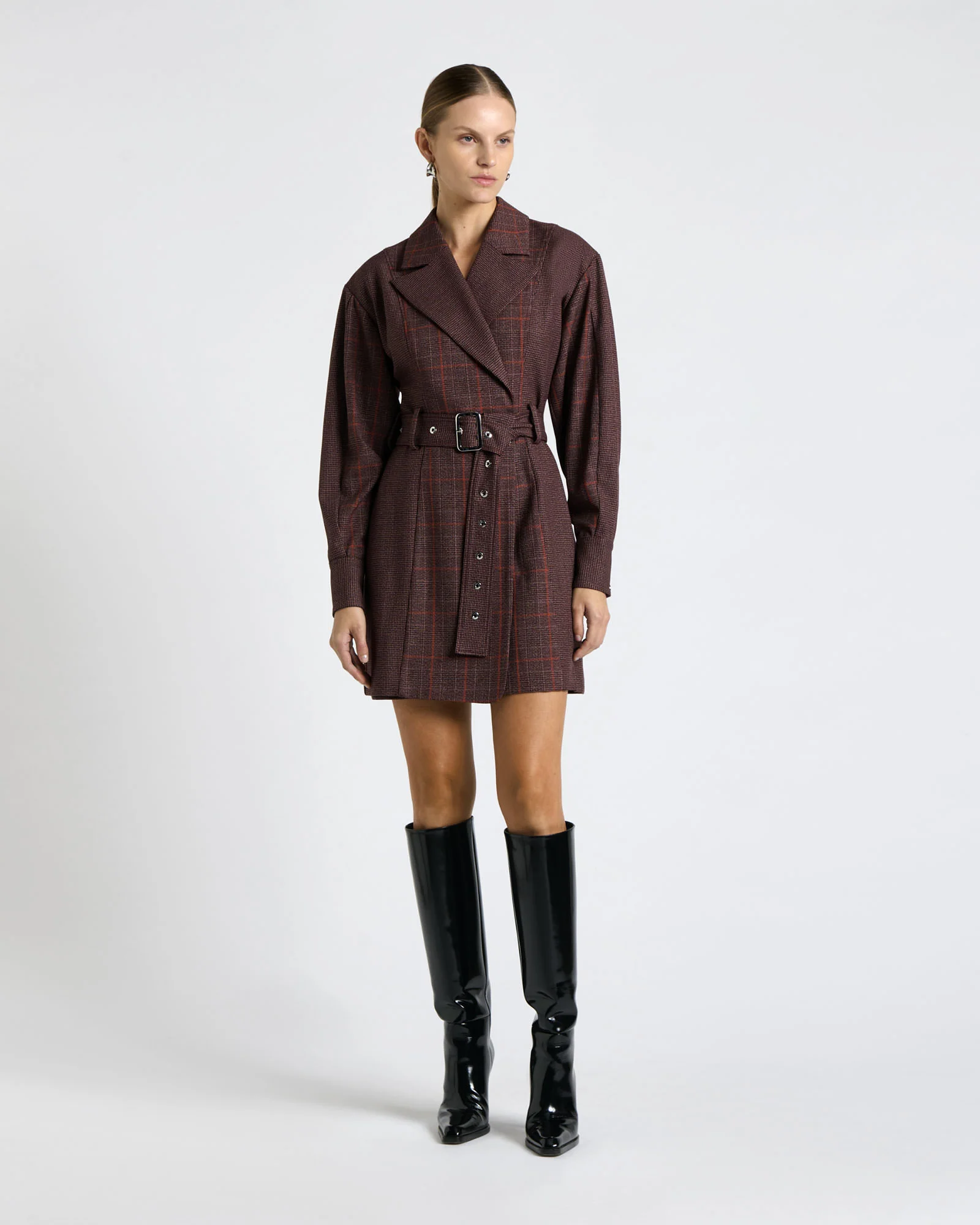 European Prince of Wales Check Mini Dress