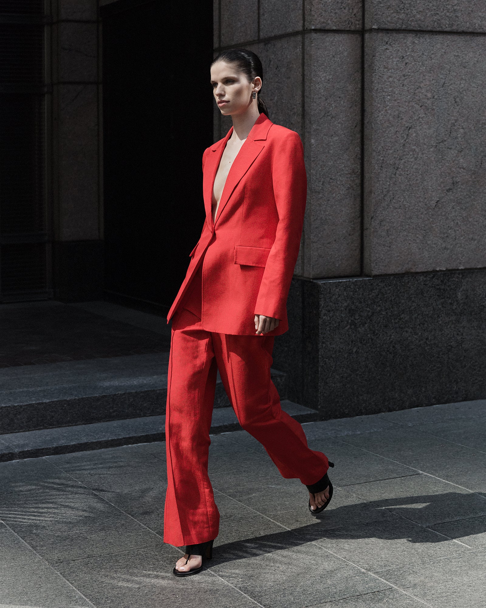 Chilli Linen Blend Wide Leg Pant