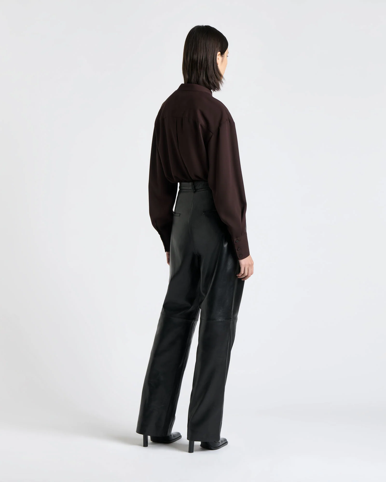 Georgette Pin Tuck Pleated Blouse