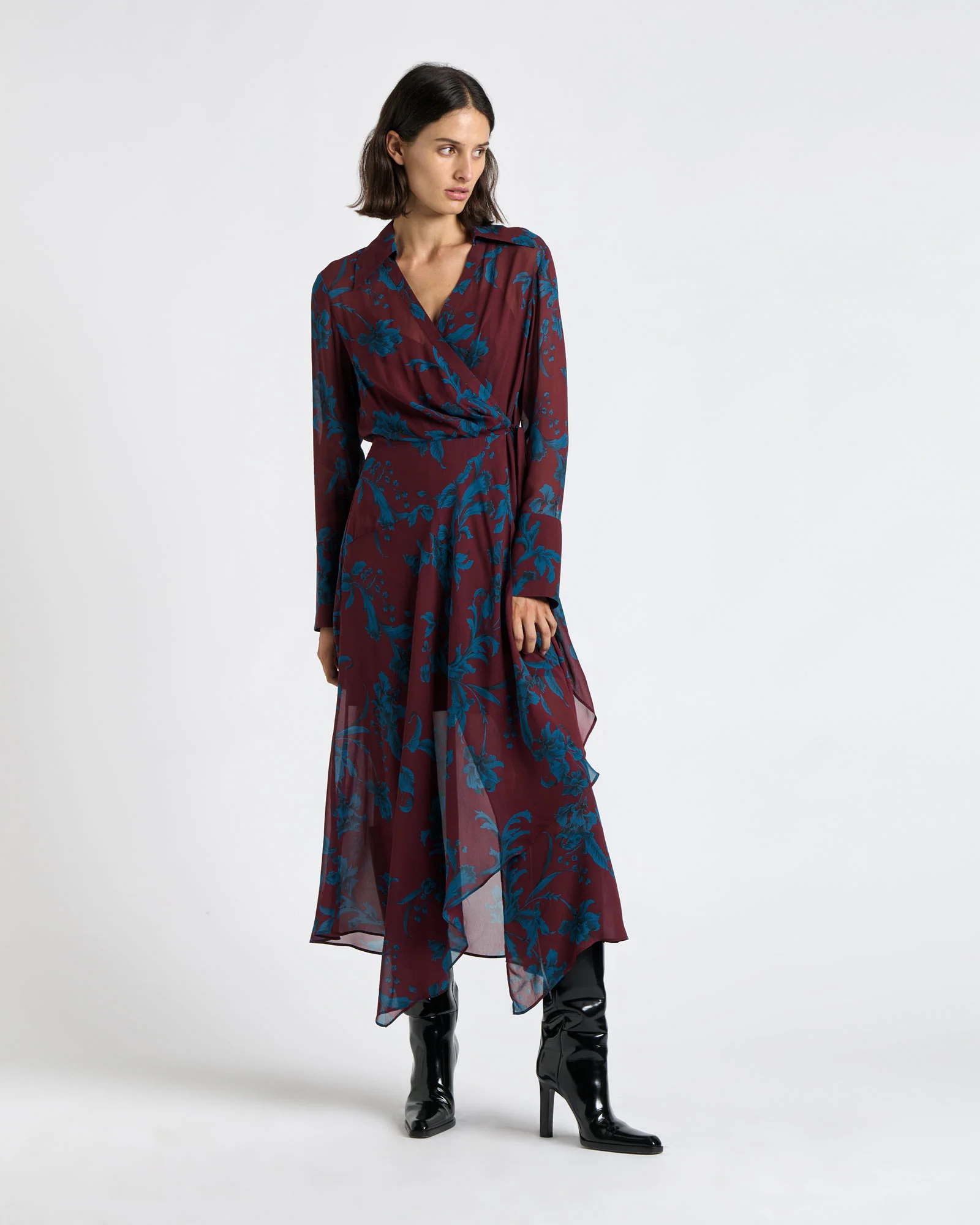 Indigo Ivy Wrap Dress