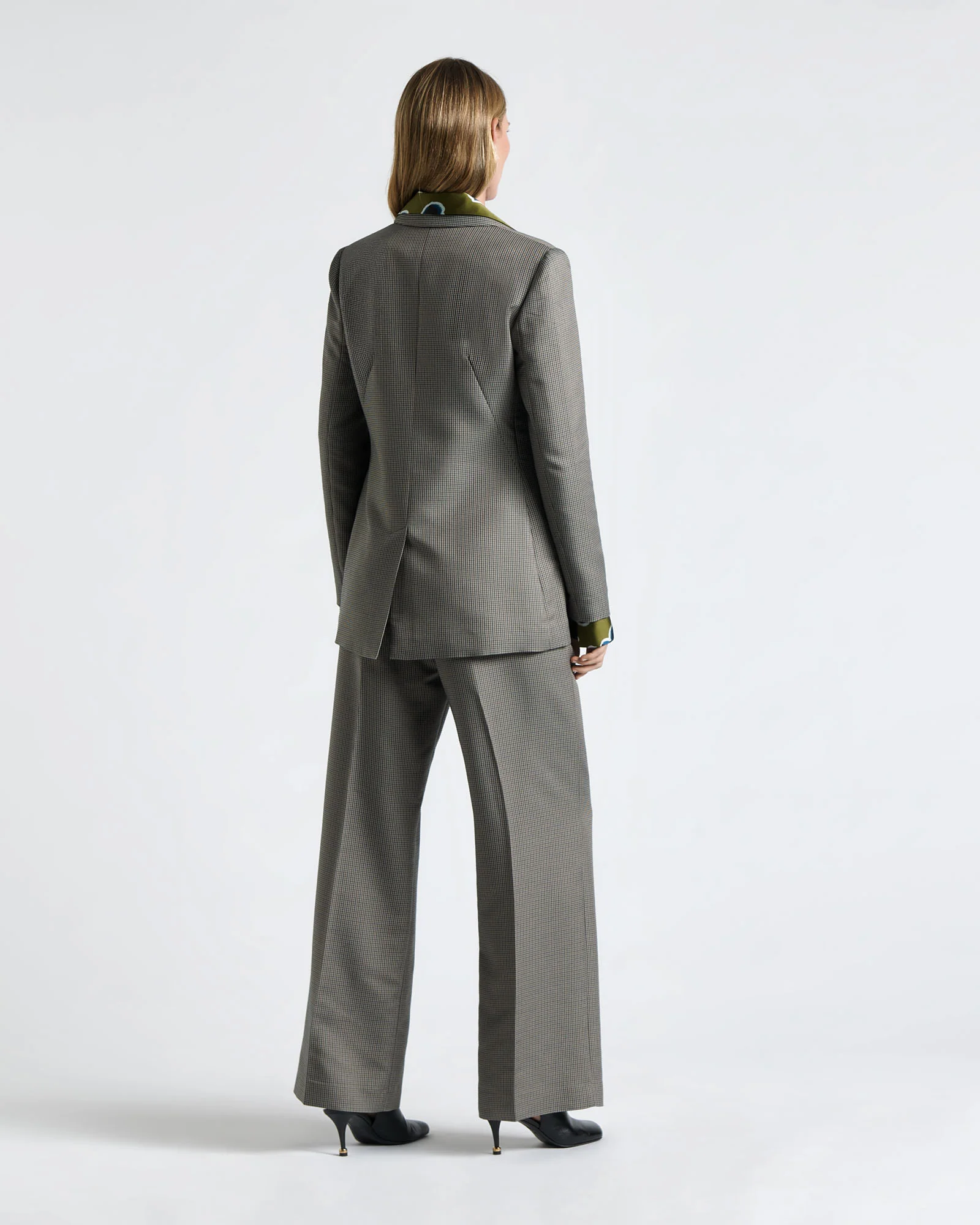 European Micro Check Blazer