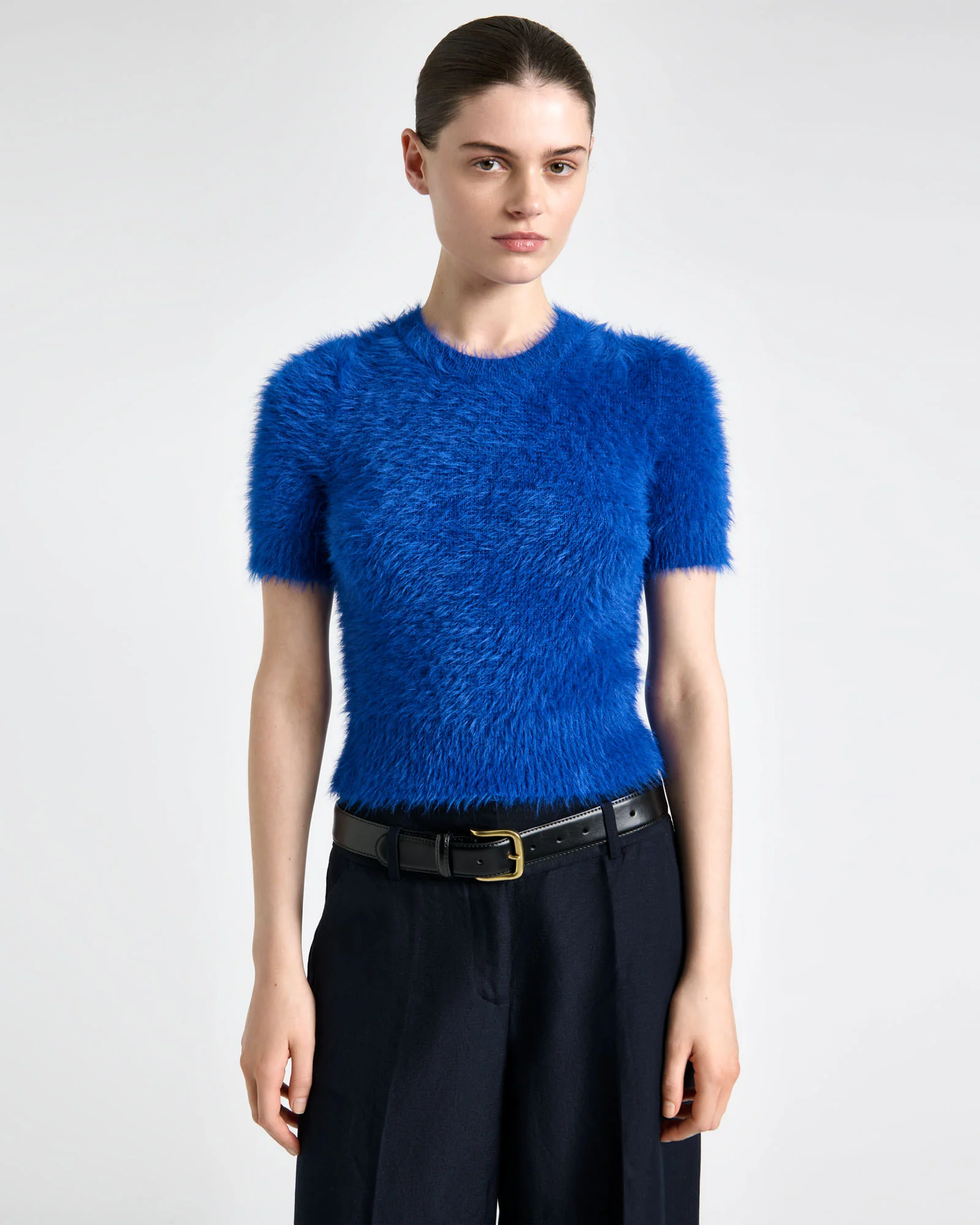 Fluffy Short Sleeve Knit