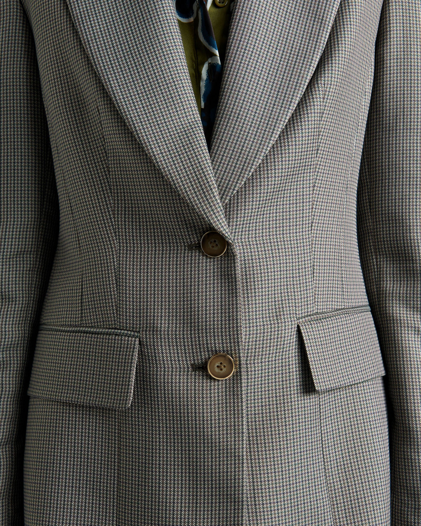 European Micro Check Blazer