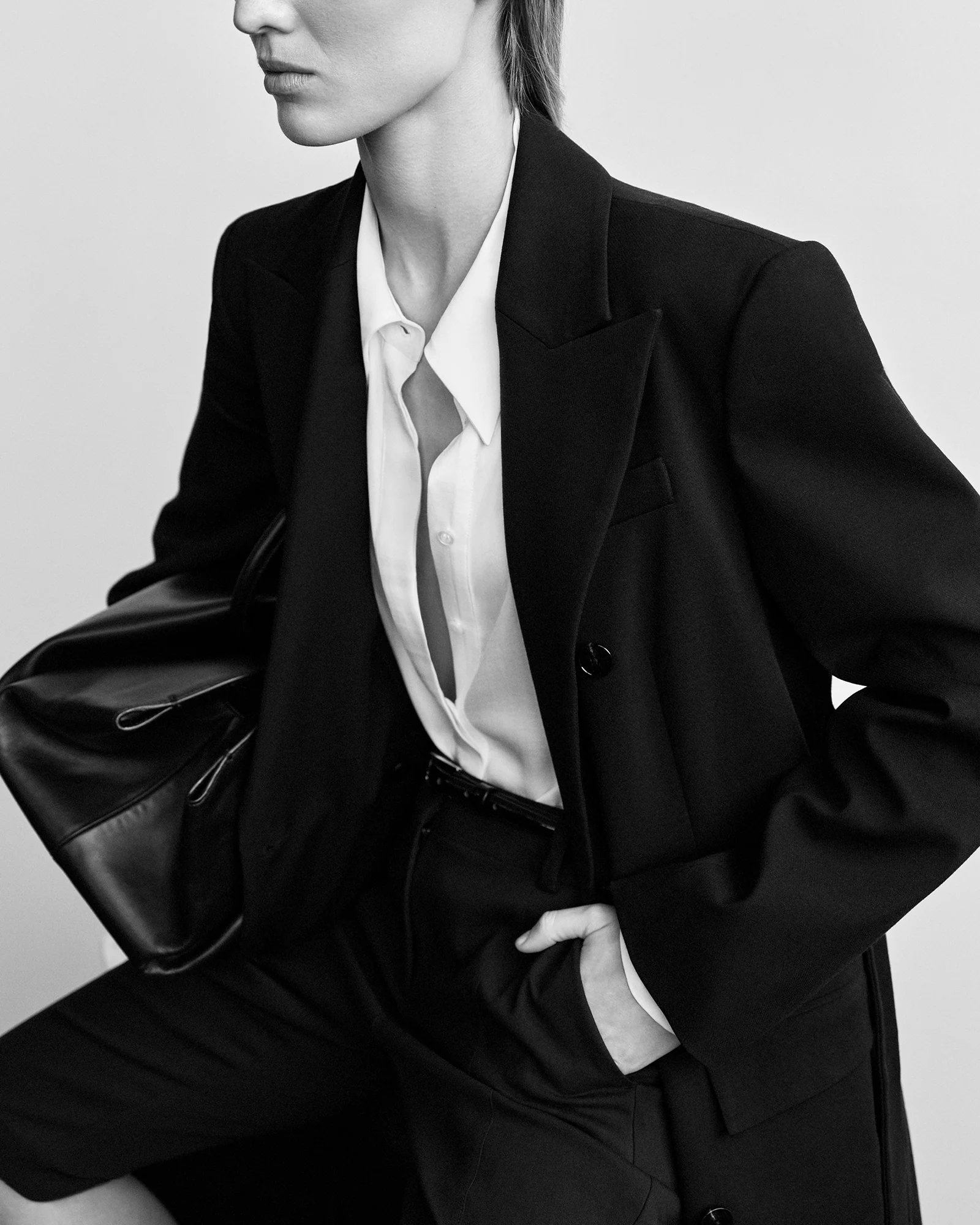 Viscose Twill Maxi Blazer