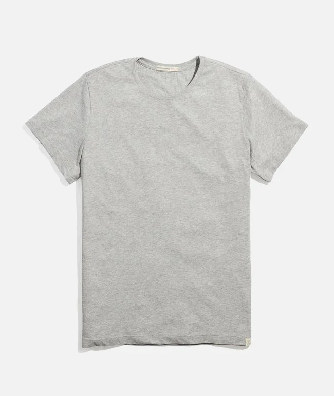 Men's Re-Spun Signature Crew in Light Heather Grey