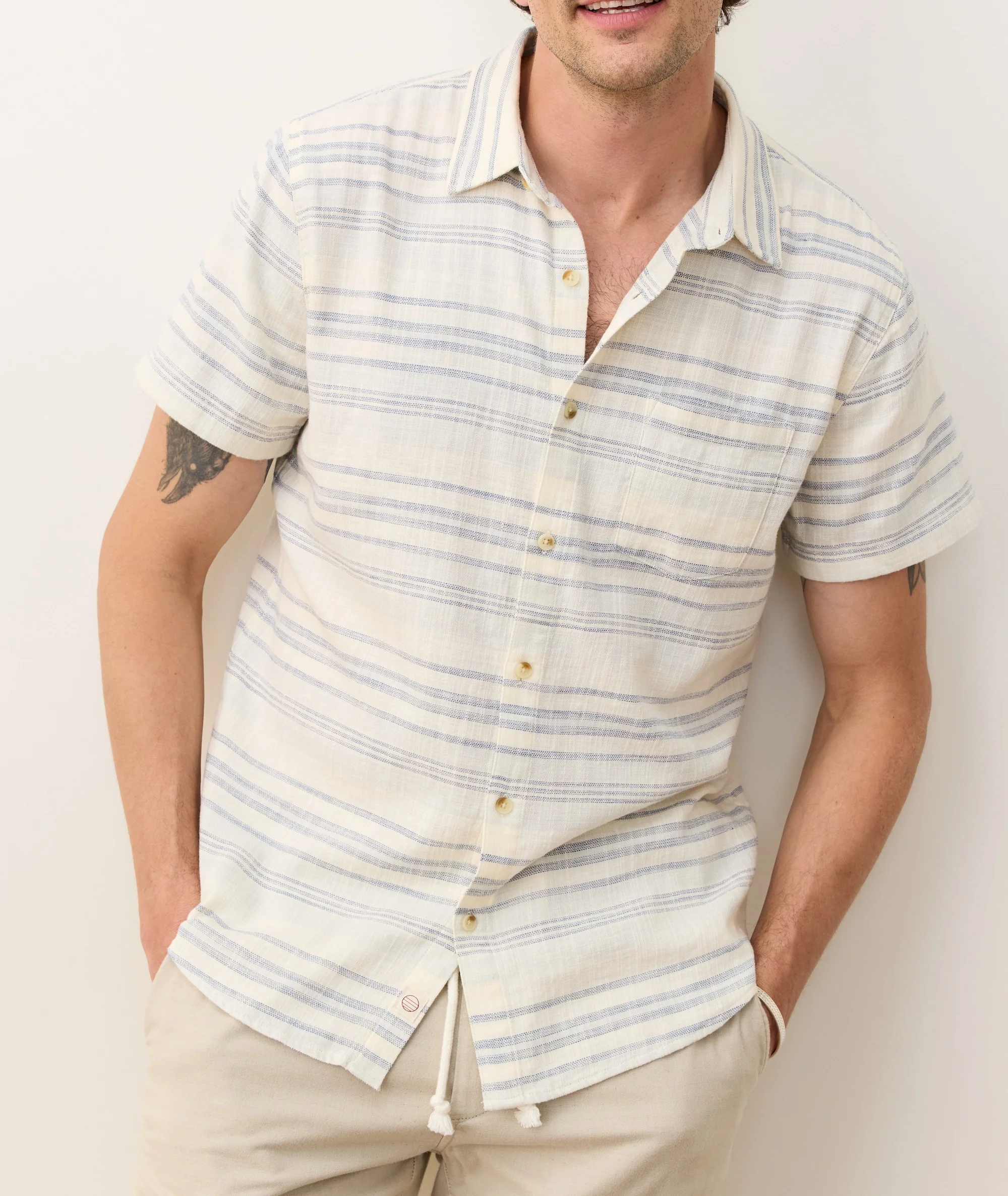 Stretch Selvage Short Sleeve Shirt