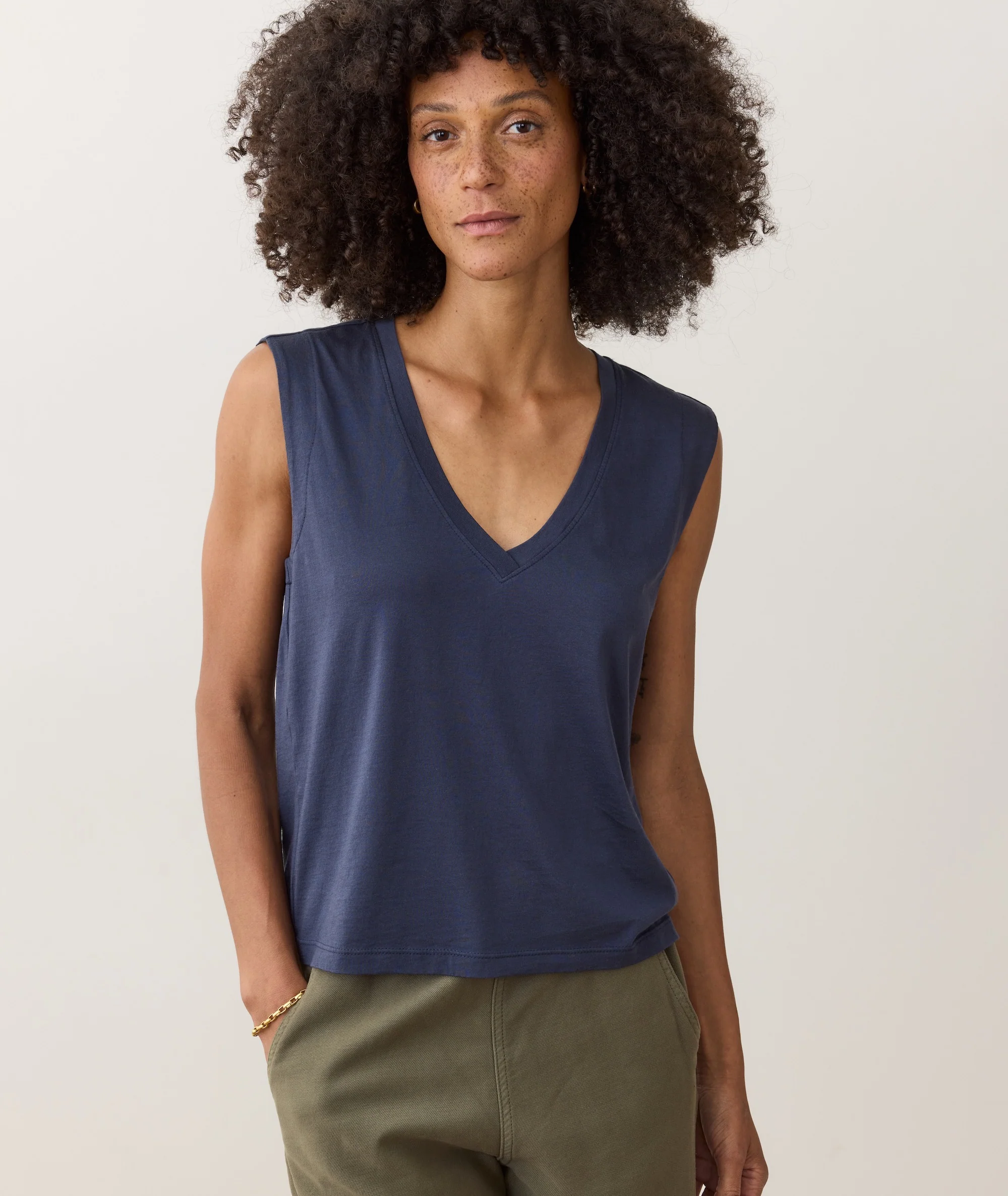 Pima Tissue V-Neck Tank