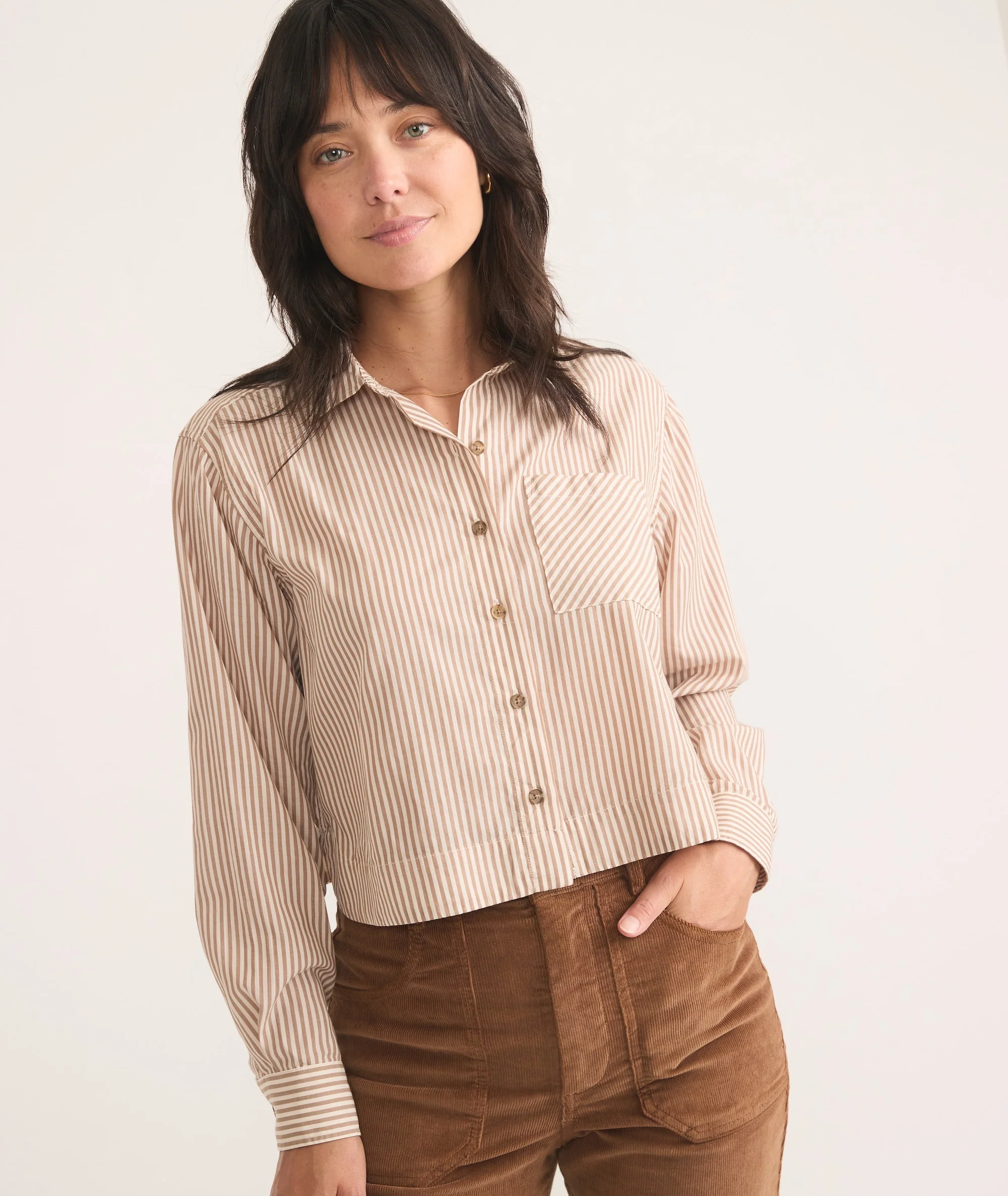 Mila Straight Hem Button Down