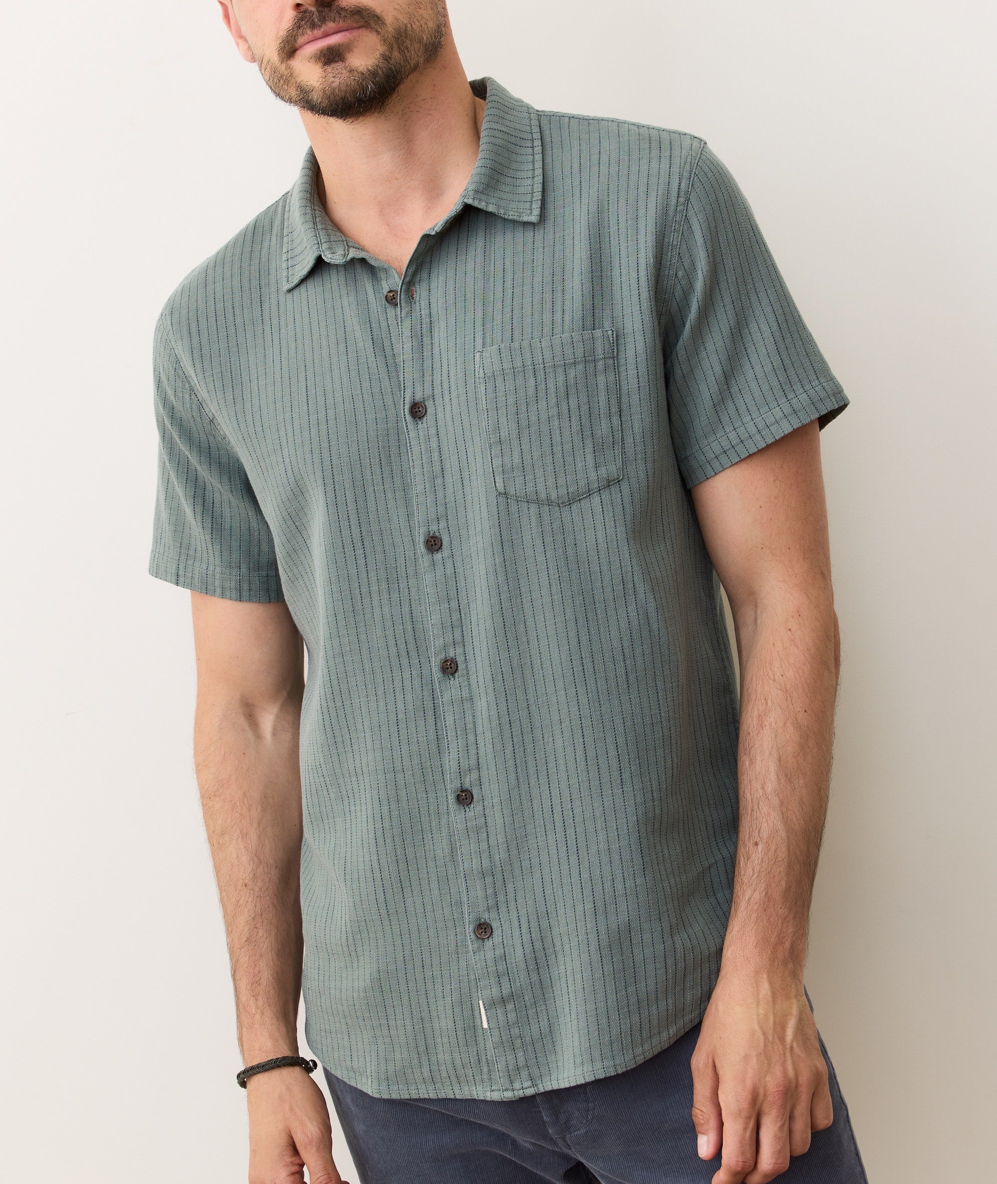 Stretch Selvage Short Sleeve Shirt