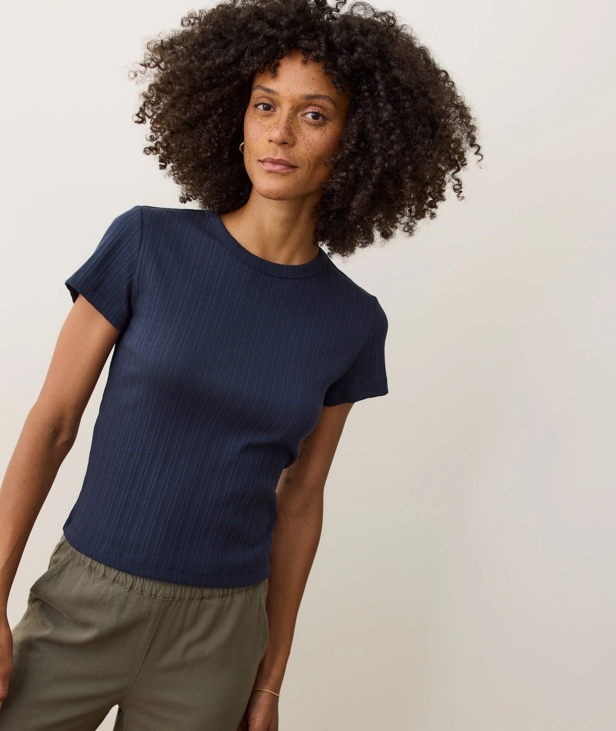 Lexi Rib Pointelle Tee