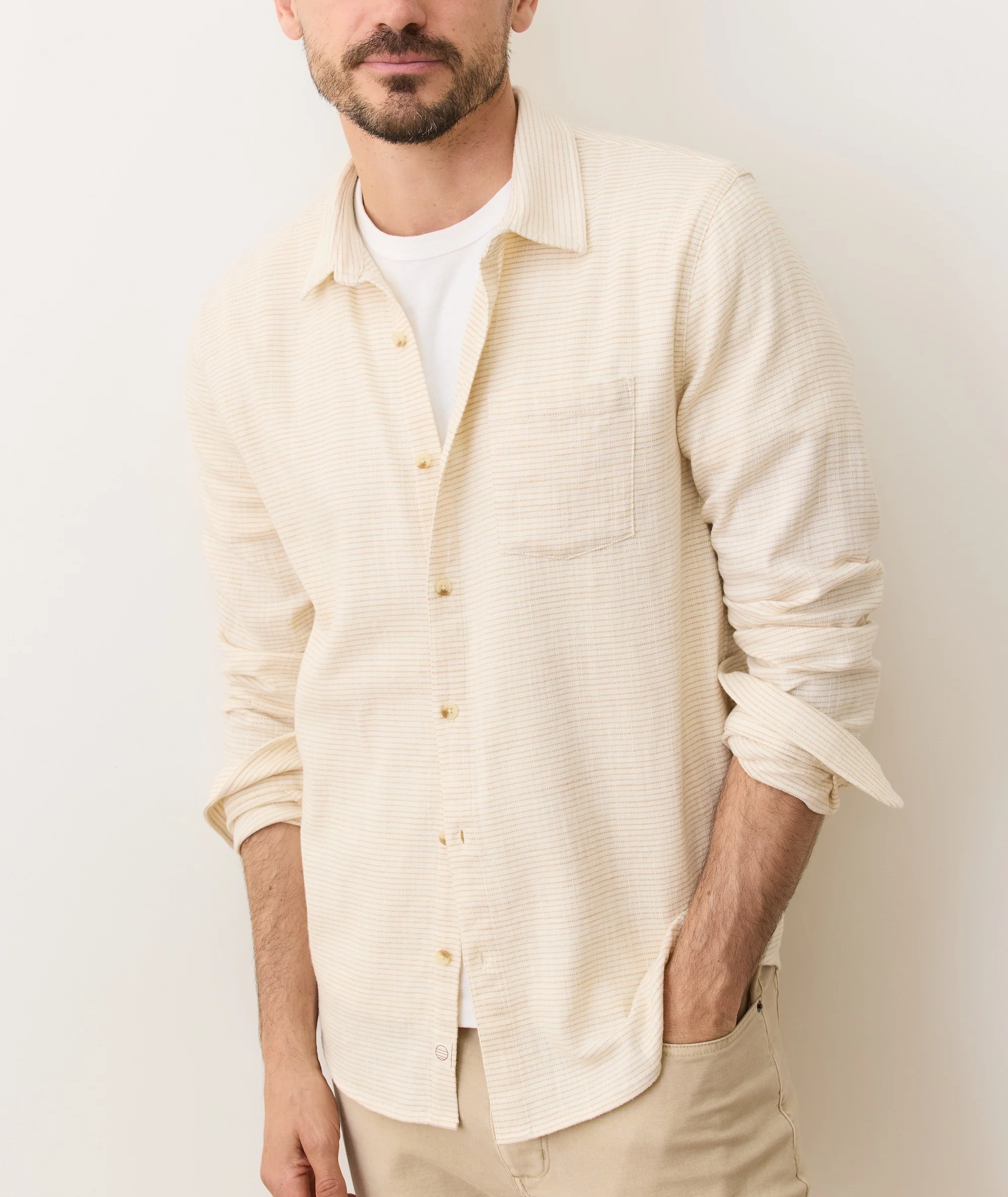 Stretch Selvage Long Sleeve Shirt