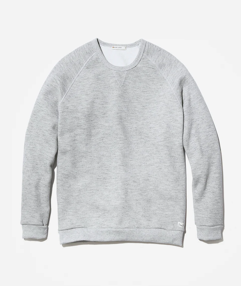 Men's Sherpa Crew Pullover in Heather Grey