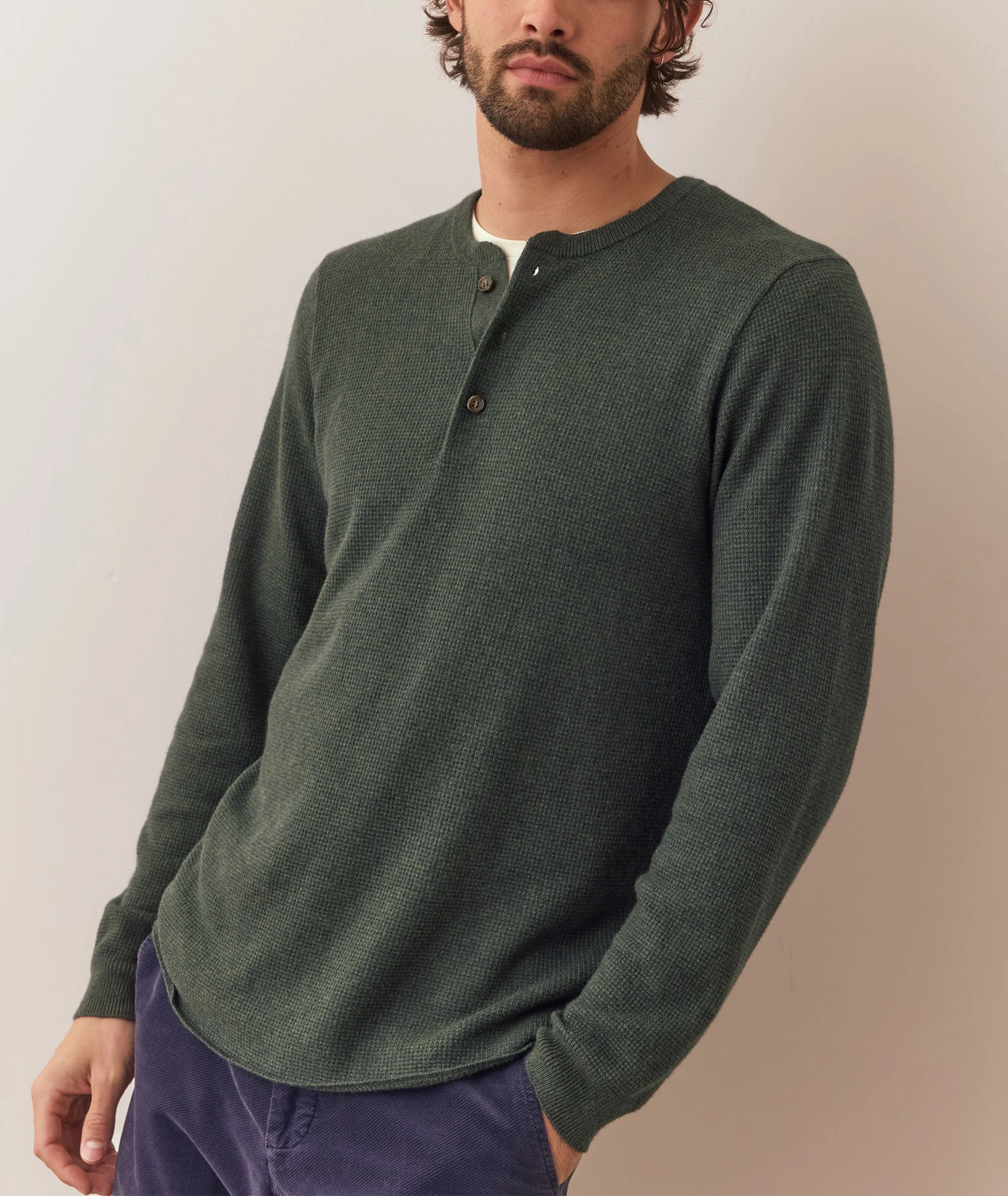 Merino Blend Sweater Henley