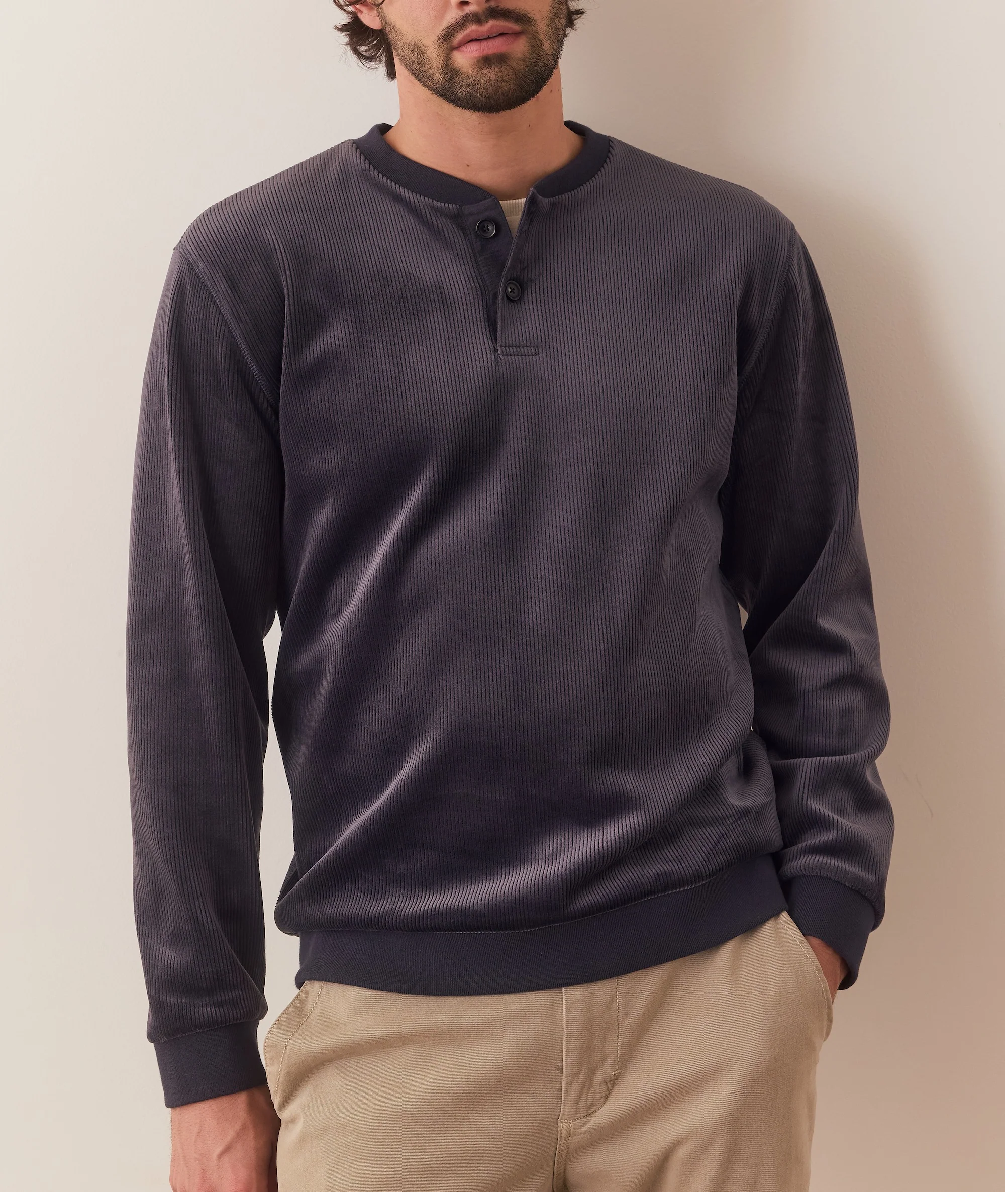 Cord Velour Henley