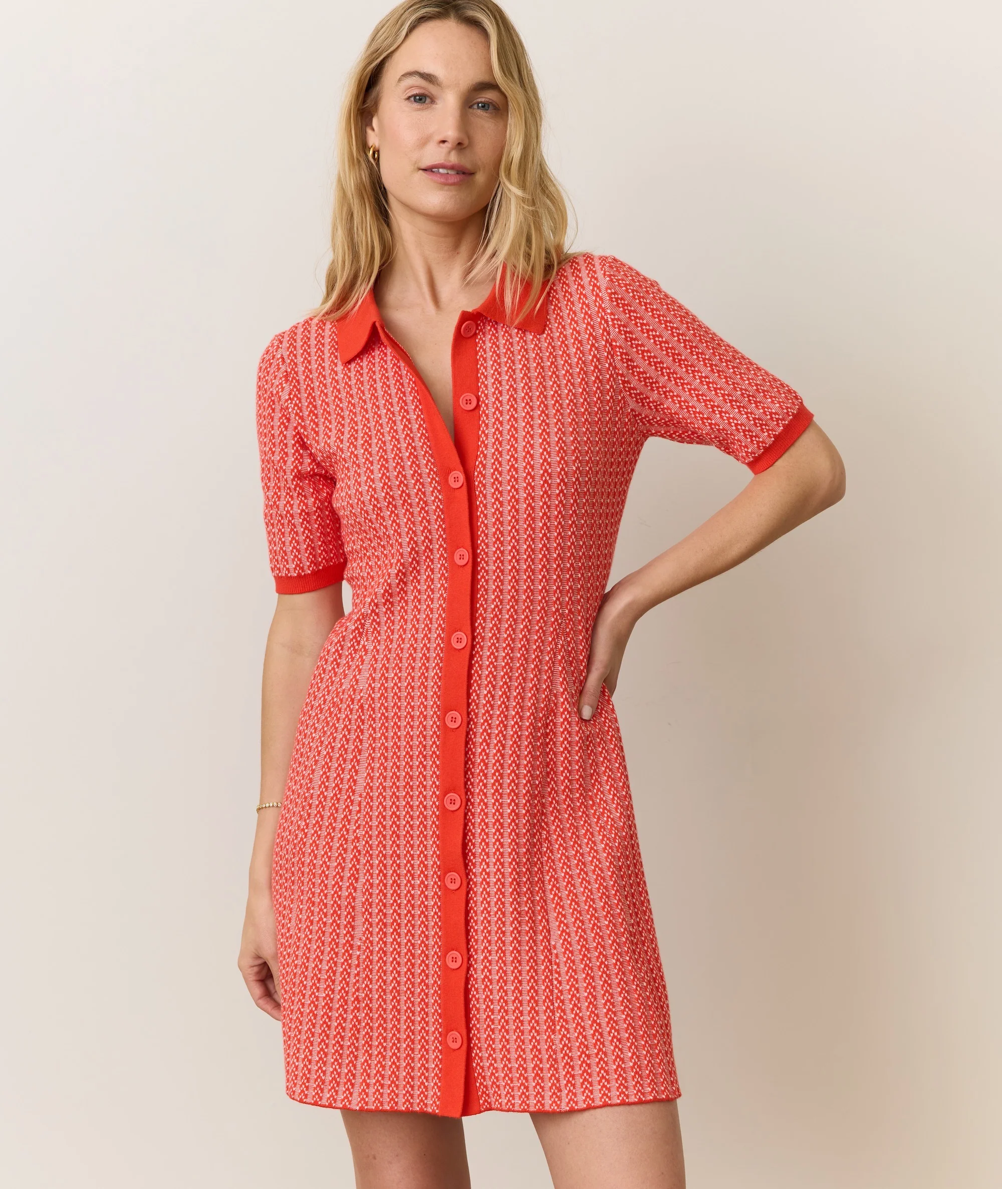Alice Textured Polo Dress