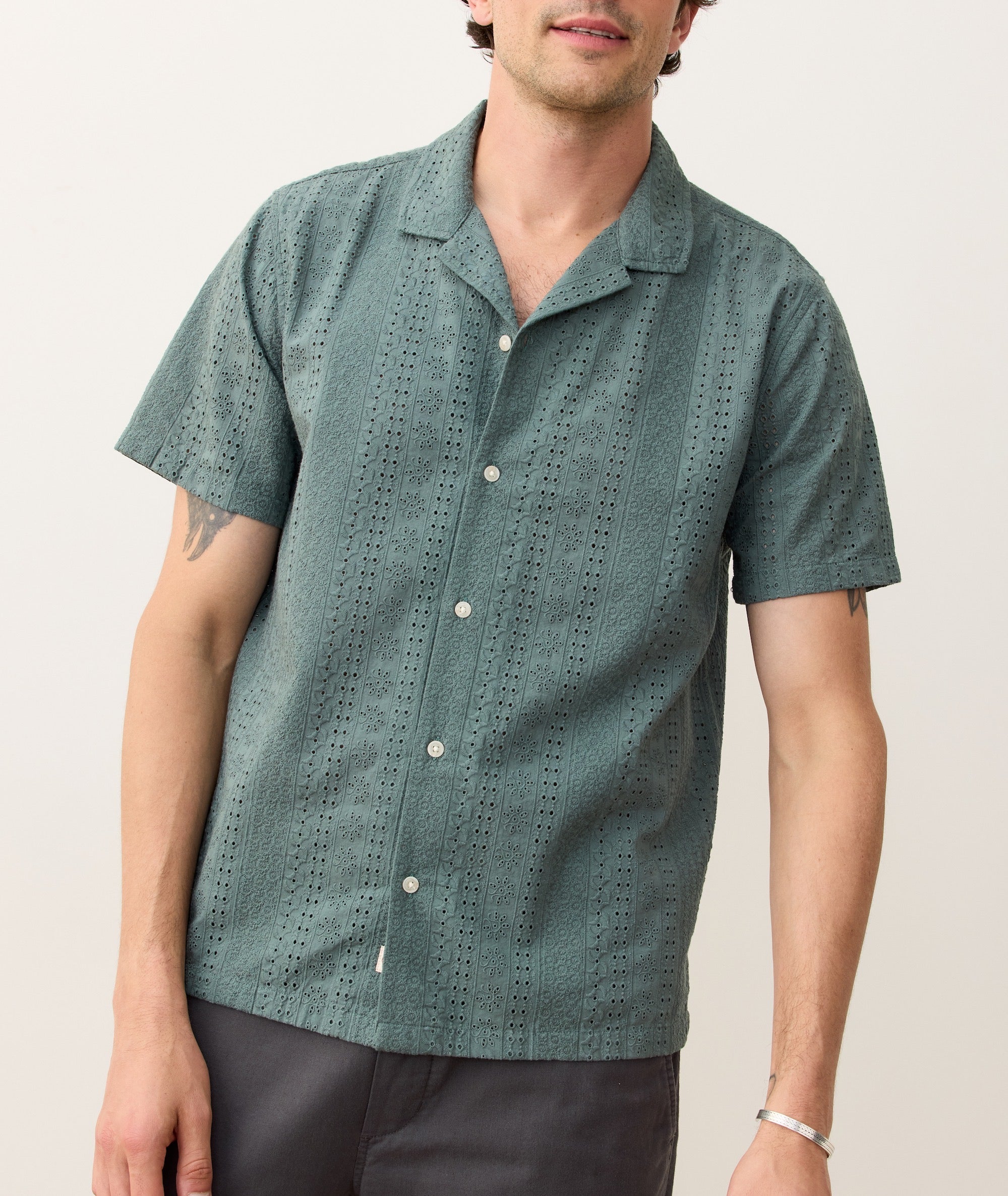 Zane Eyelet Resort Shirt