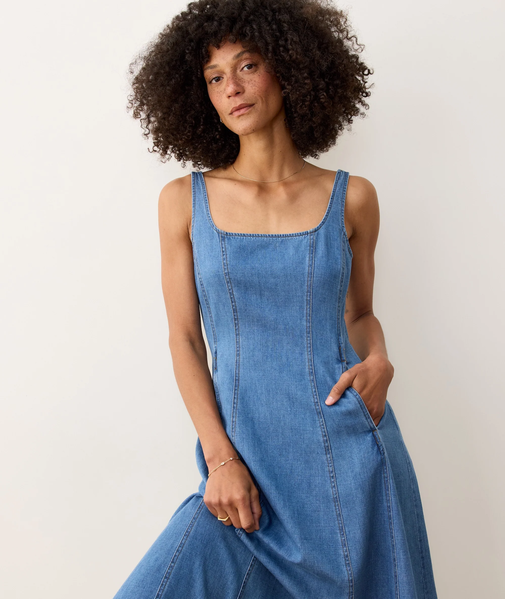 Roan Denim Maxi Dress