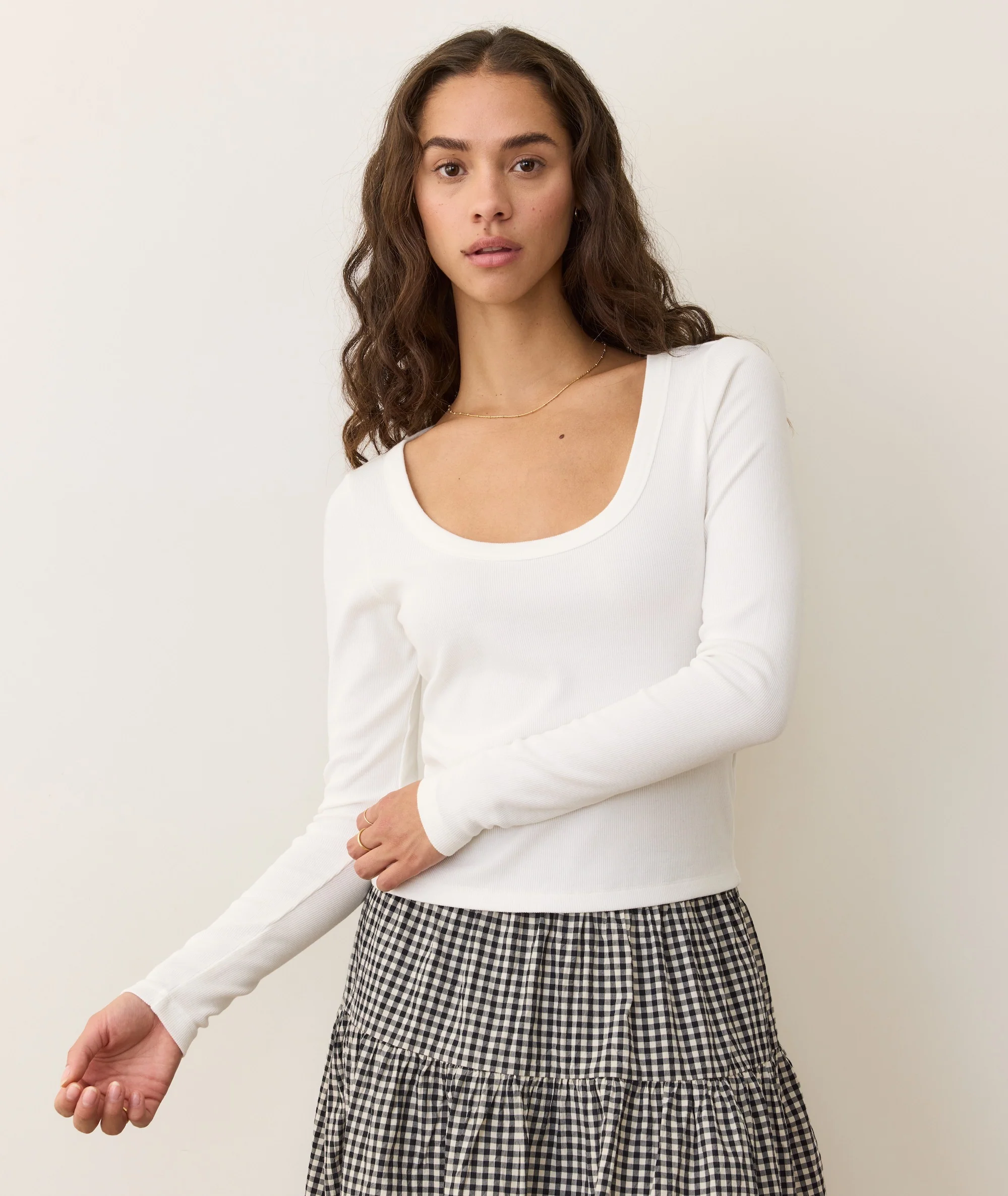 Lexi Rib Sun-In Longsleeve Scoop Tee