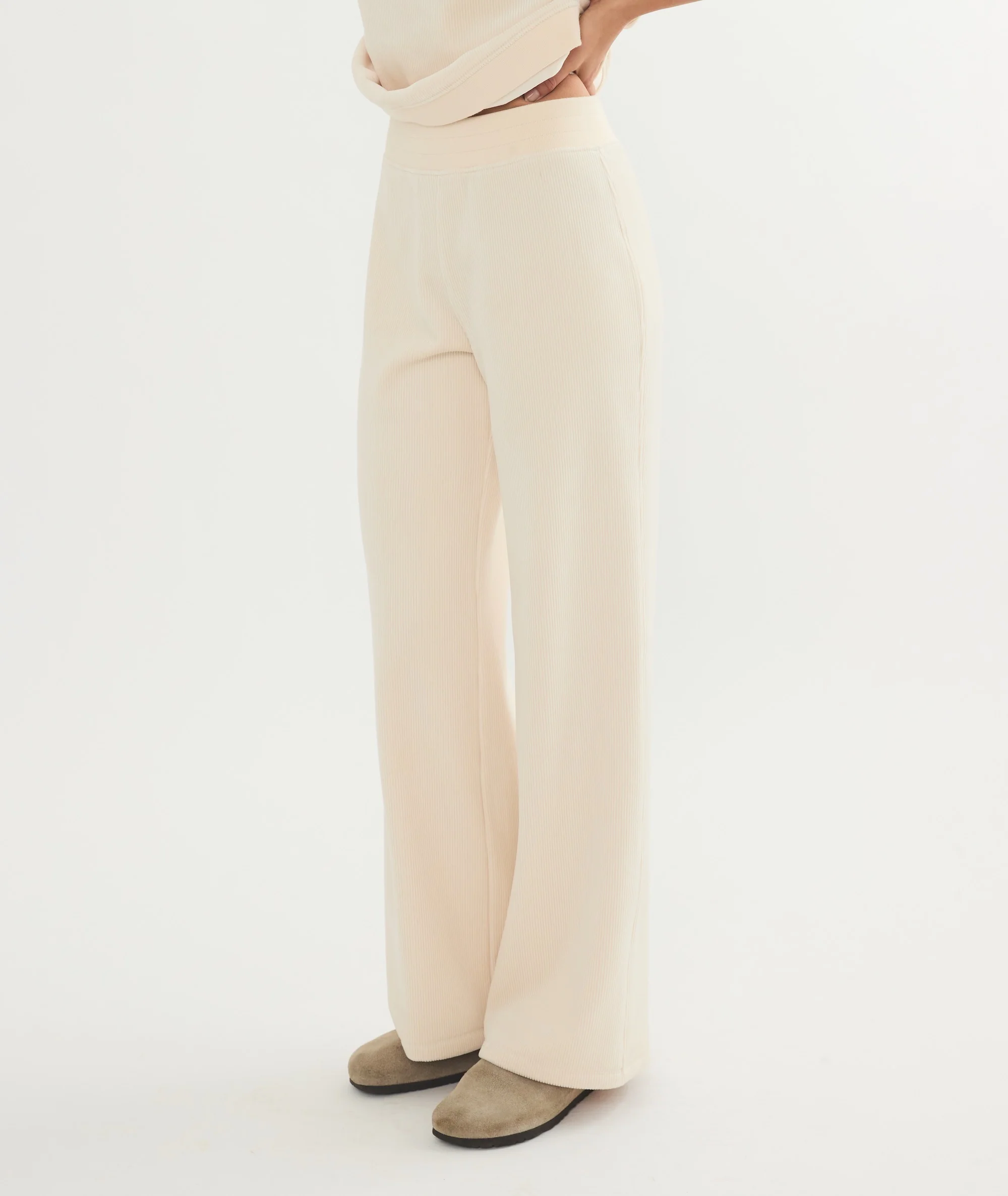 Cord Velour Wide Leg Pant