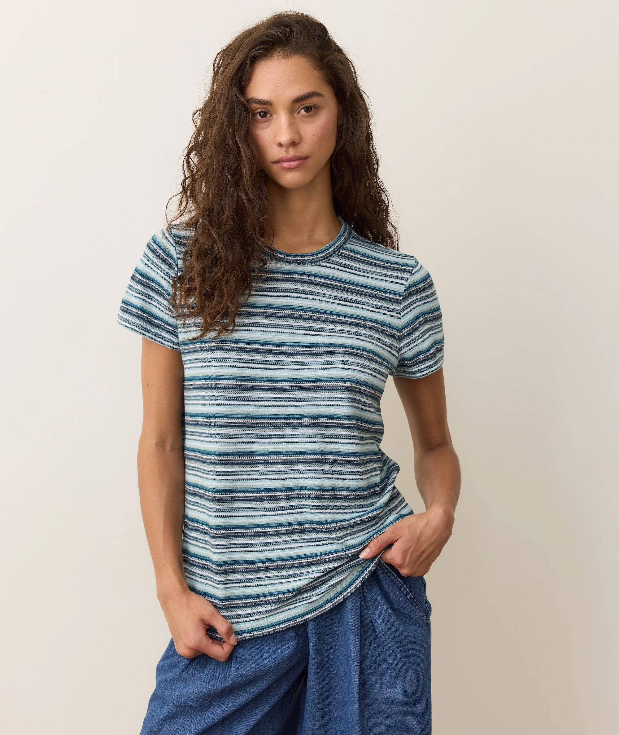 Jacquard Stripe Tee
