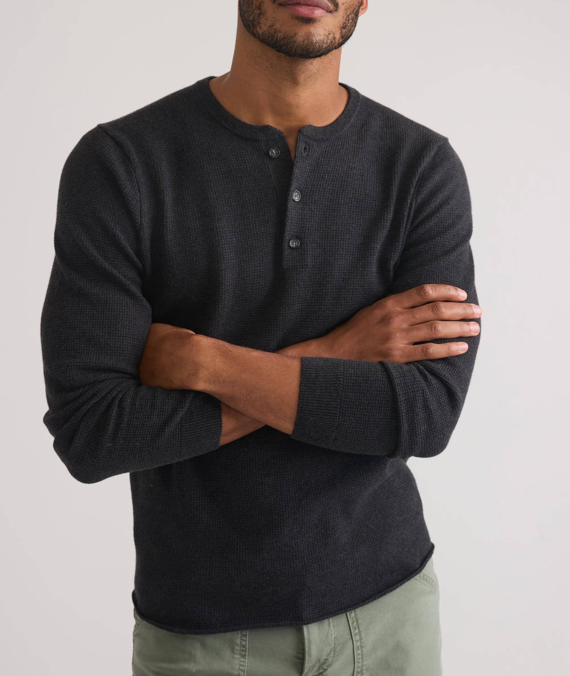 Merino Blend Sweater Henley