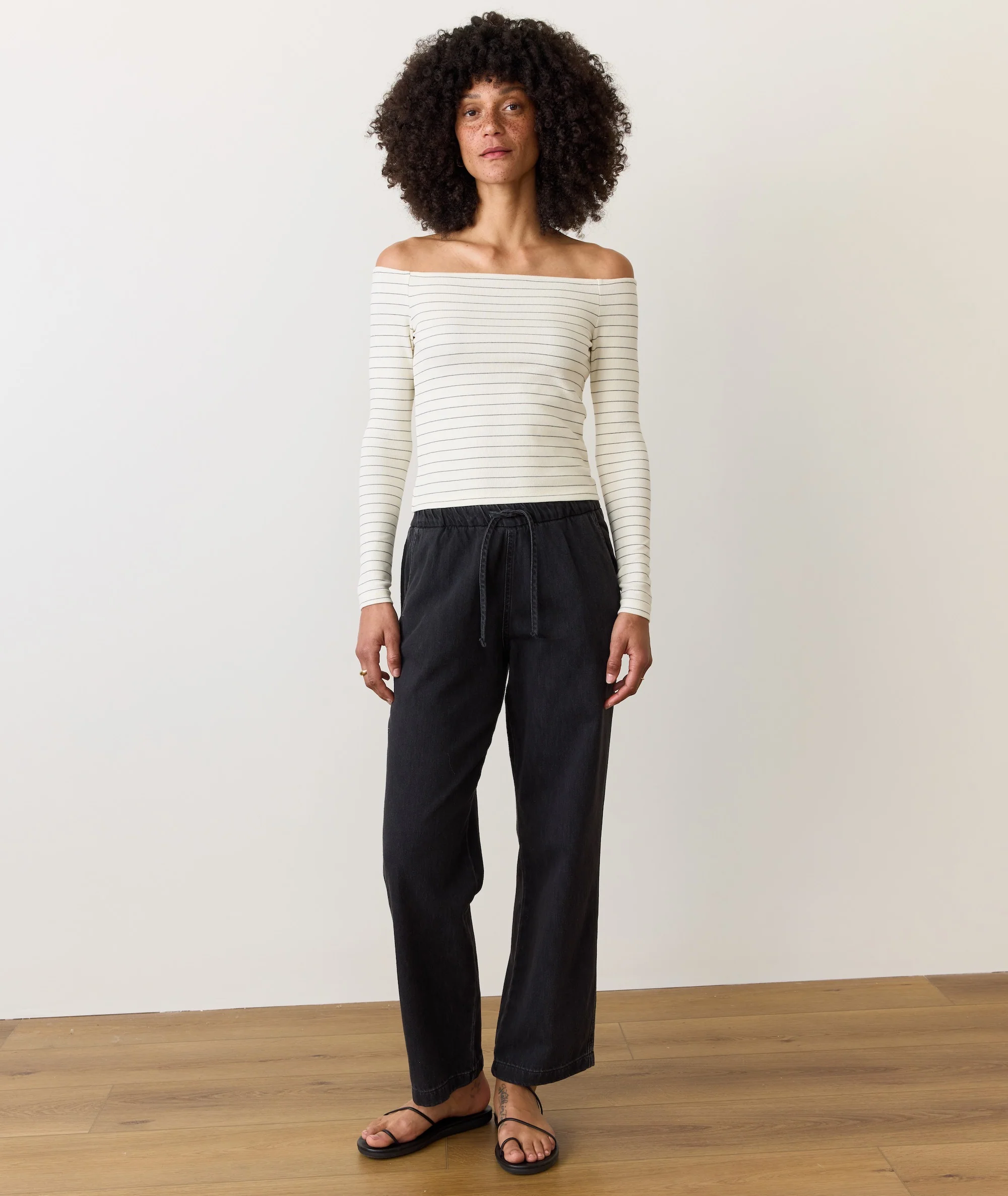 Drawstring Denim Pant