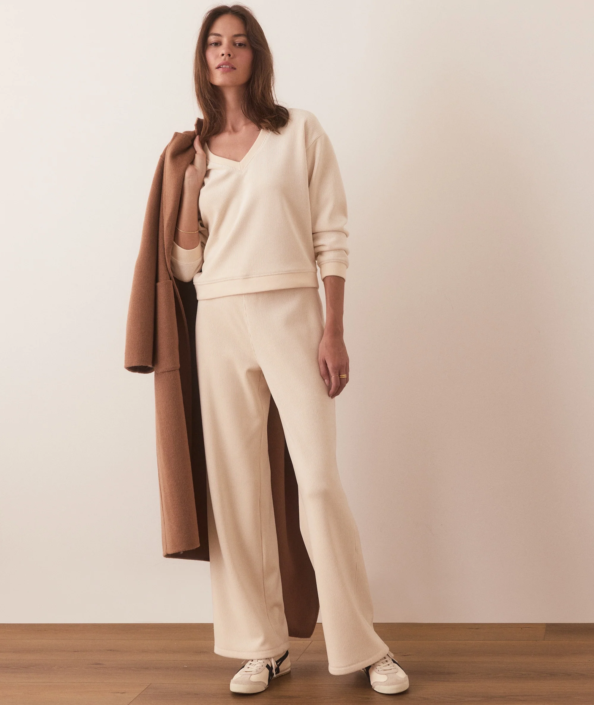 Cord Velour Wide Leg Pant