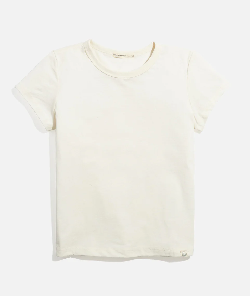 Women's Re-Spun Signature Crew in Natural