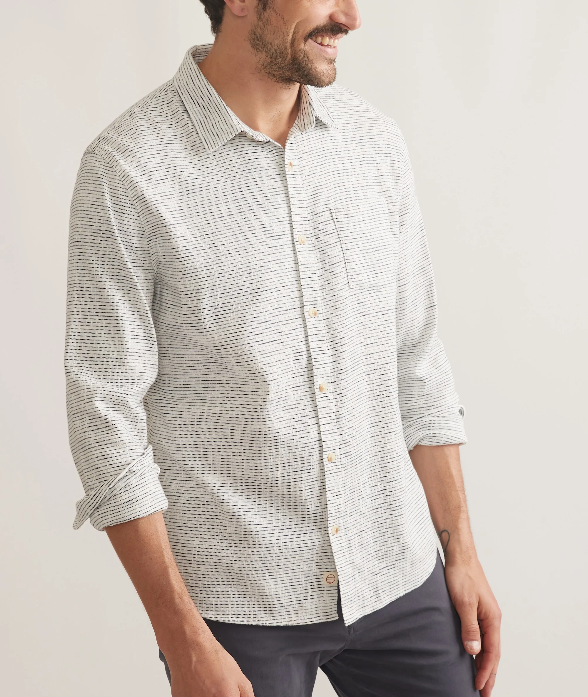 Men's Stretch Selvage Long Sleeve Shirt