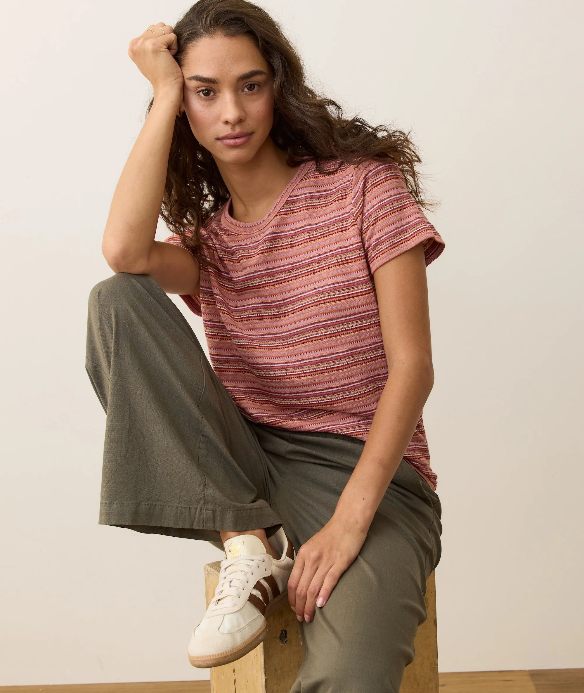 Jacquard Stripe Tee