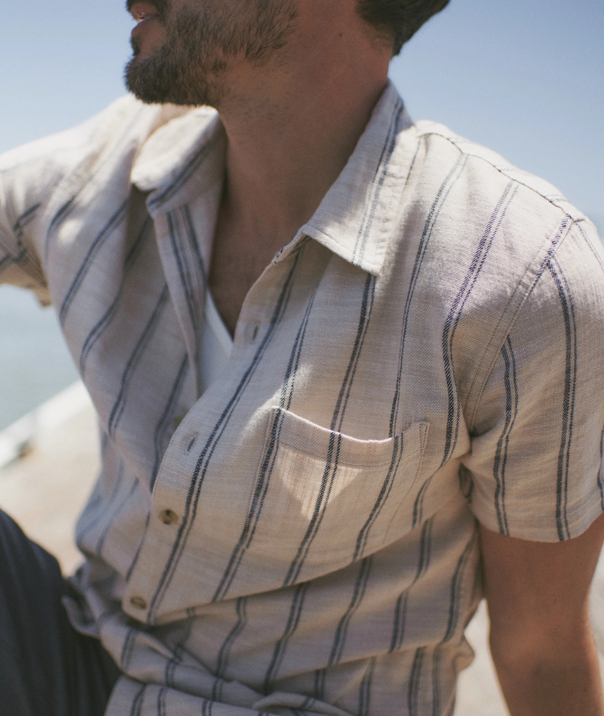 Stretch Selvage Short Sleeve Shirt