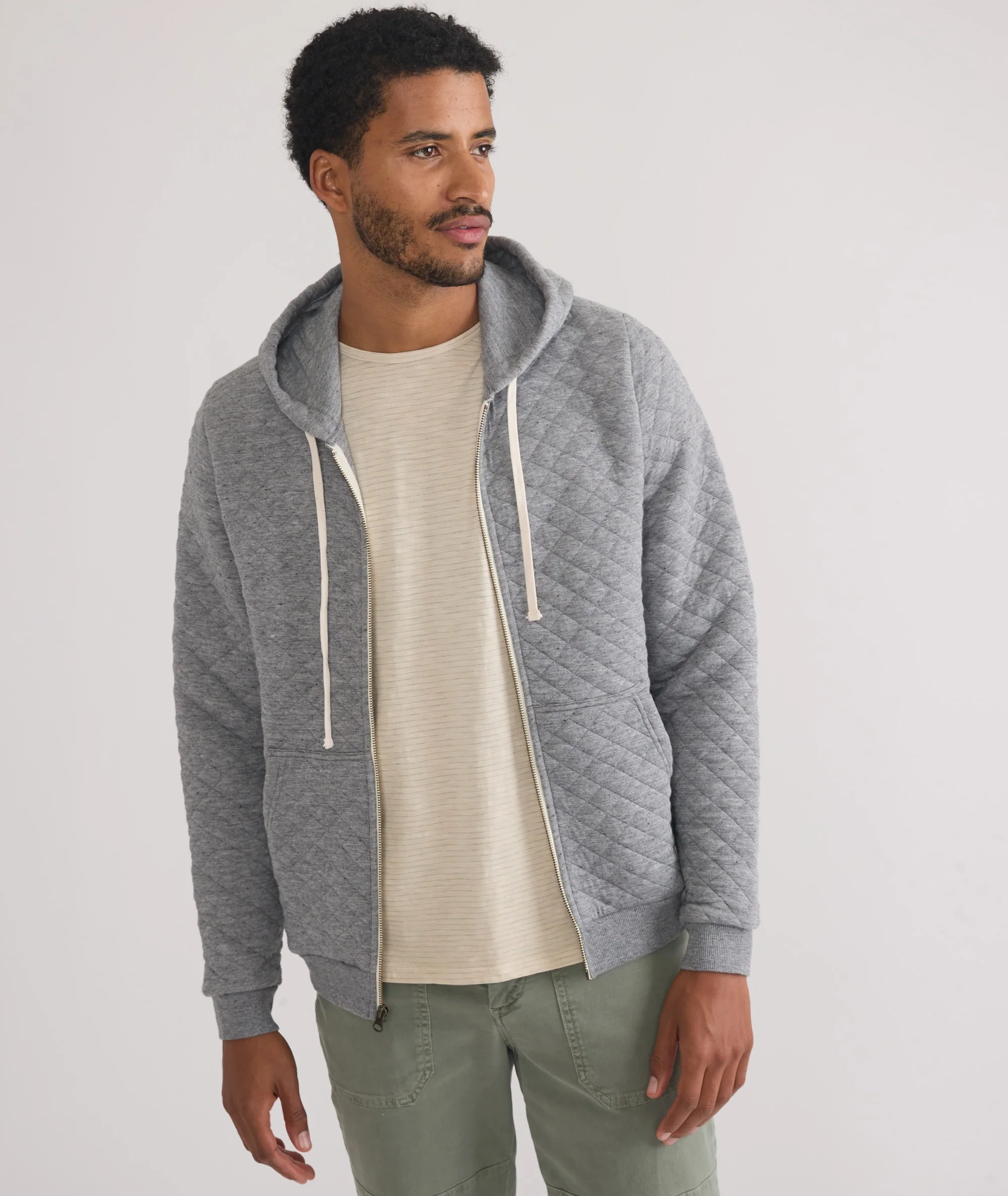 Men's Corbet Quilted Full Zip Hoodie