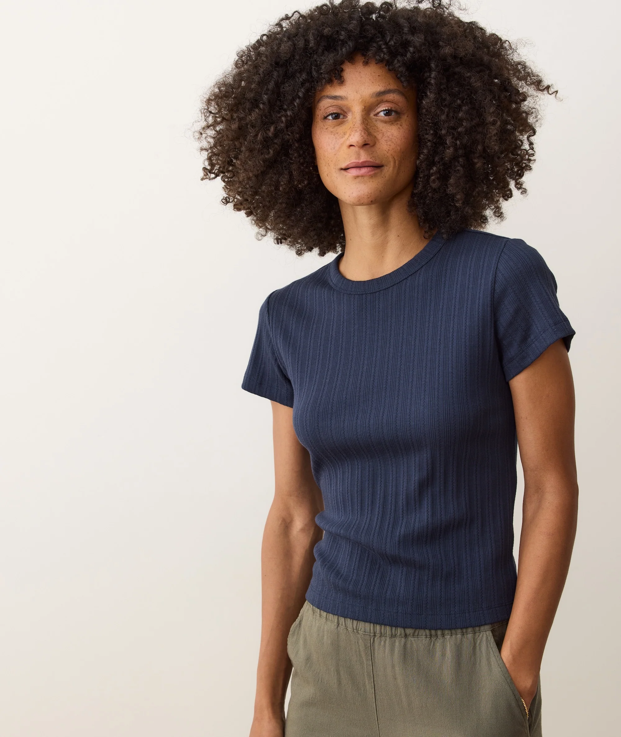 Lexi Rib Pointelle Tee