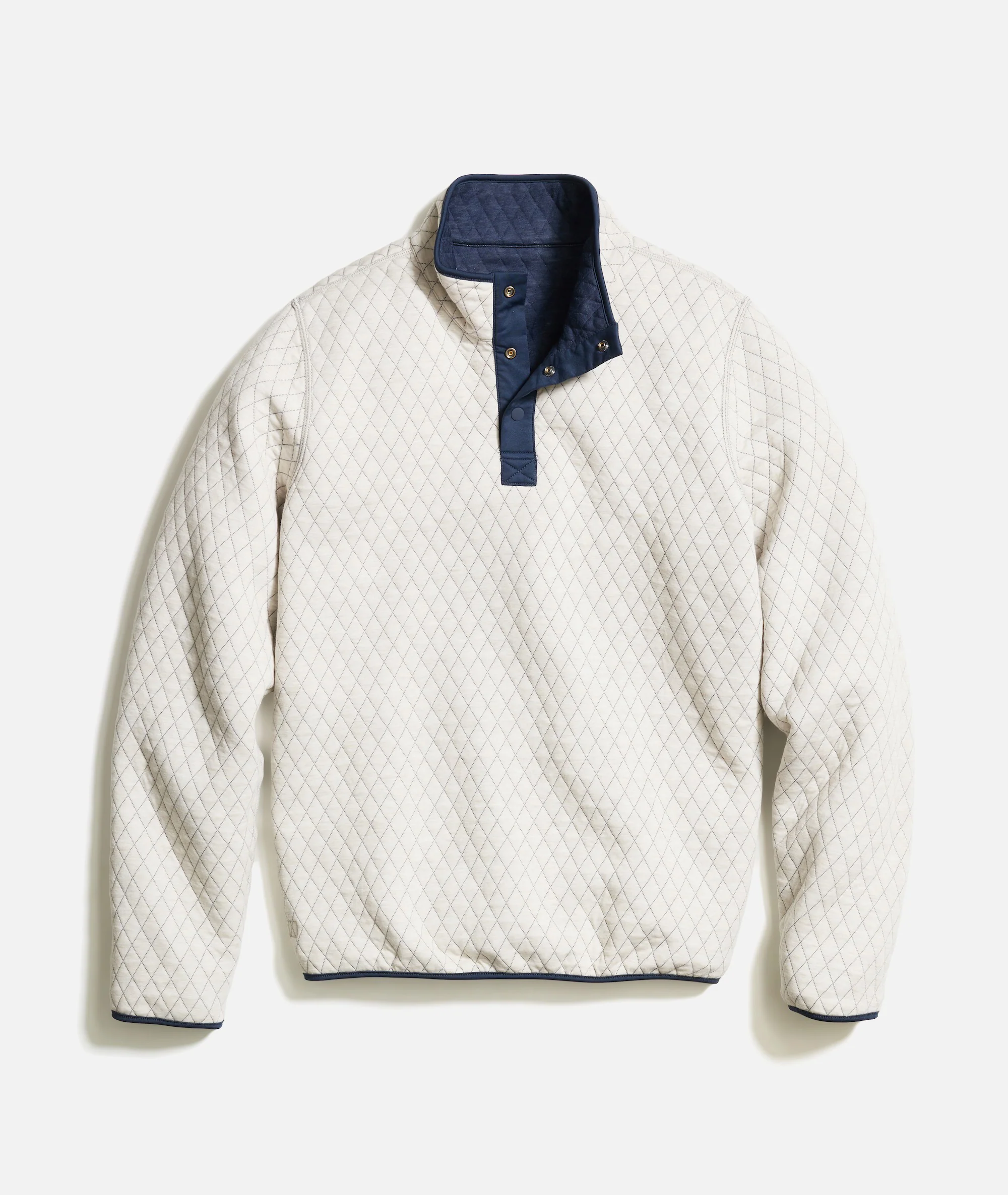 Women's Reversible Corbet Pullover in Navy/Oat