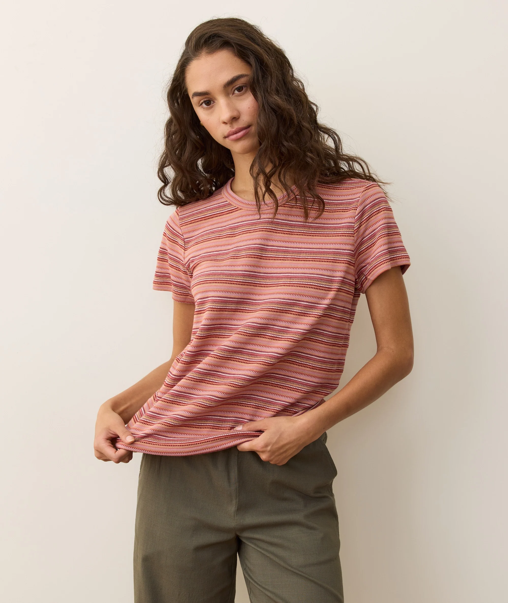 Jacquard Stripe Tee
