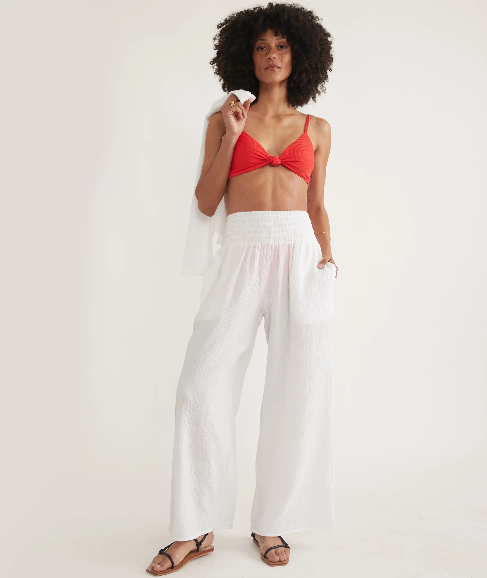 Sophia Double Cloth Palazzo Pant