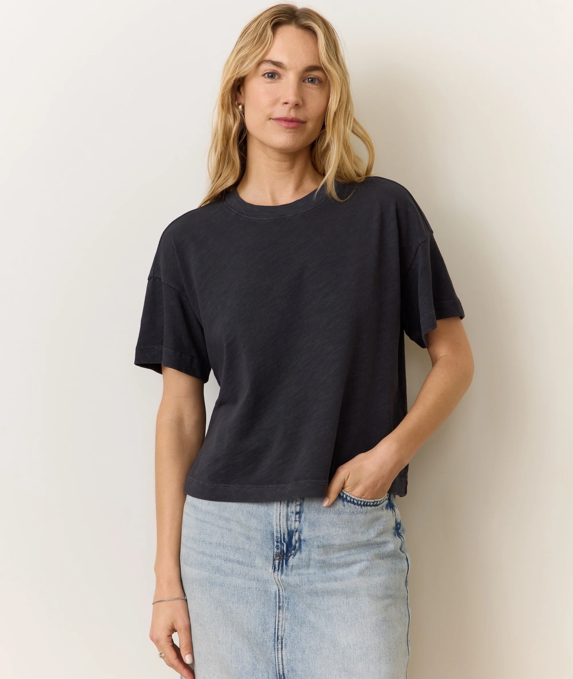 Sadie Vintage Slub Crop Tee