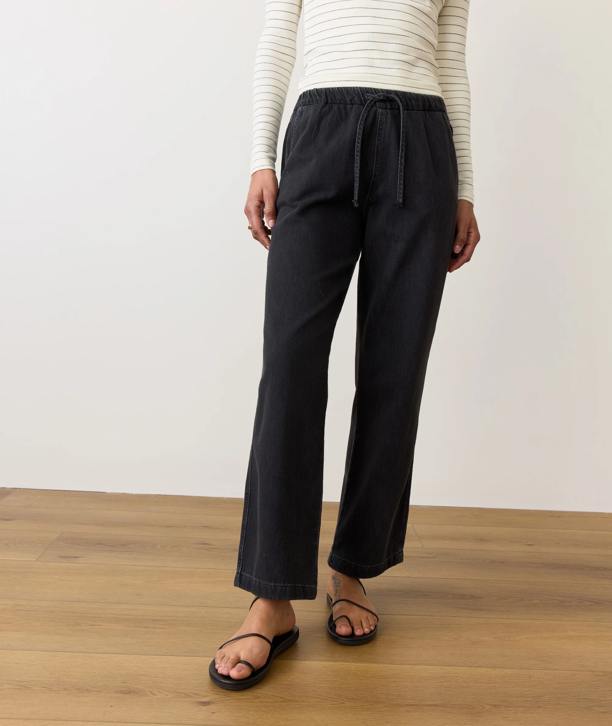 Drawstring Denim Pant