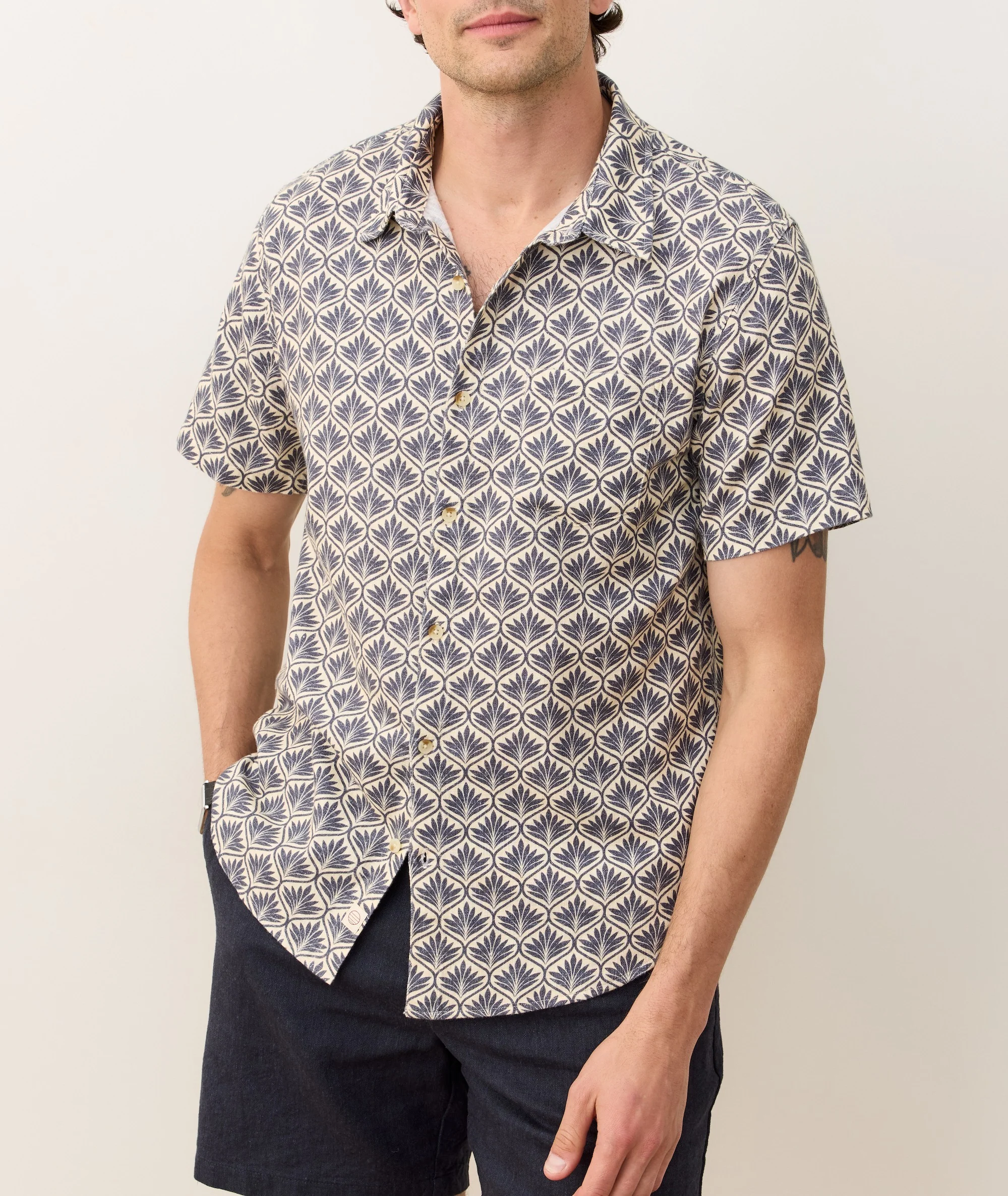 Stretch Selvage Short Sleeve Shirt