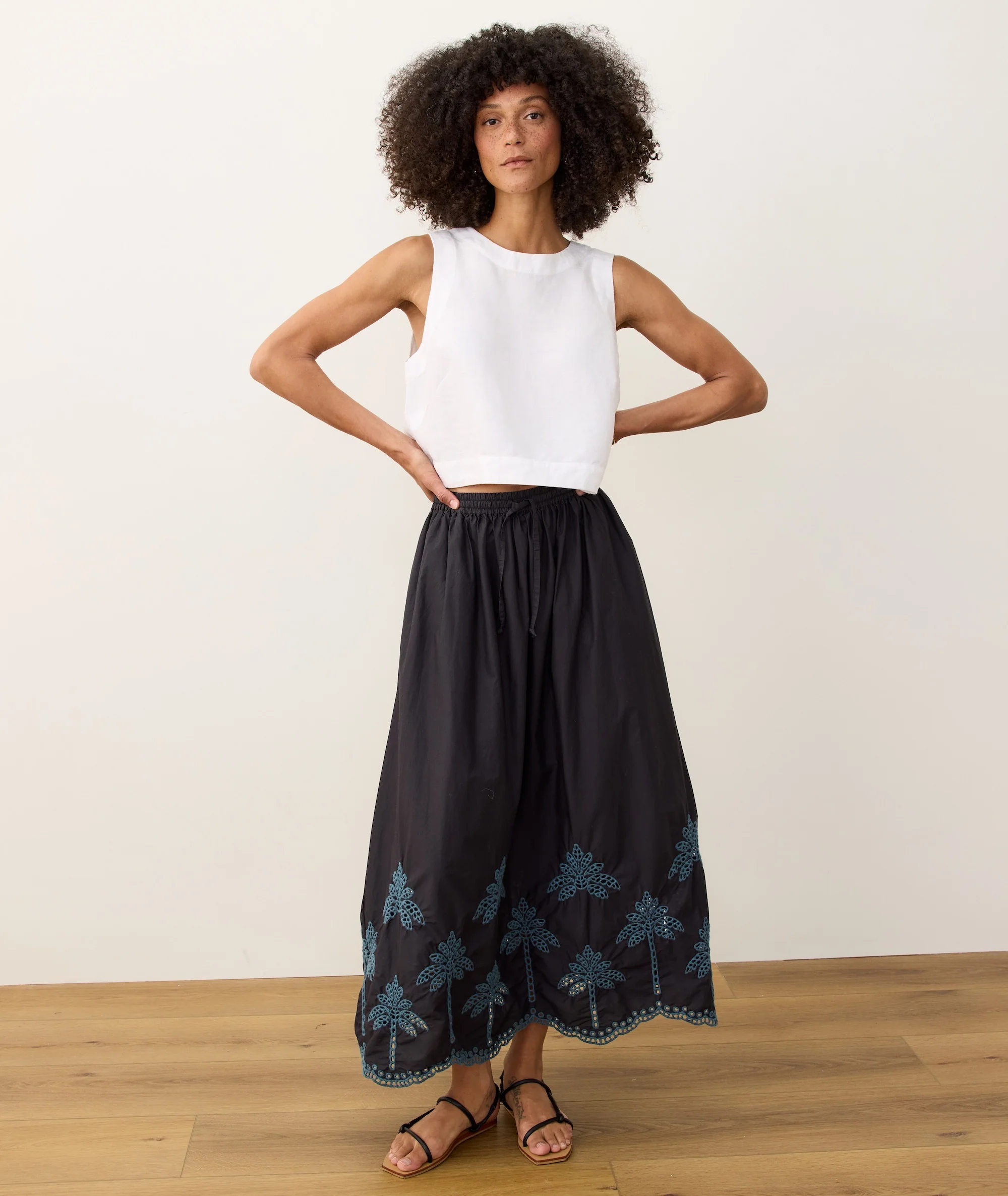 Ryland Eyelet Drawstring Skirt