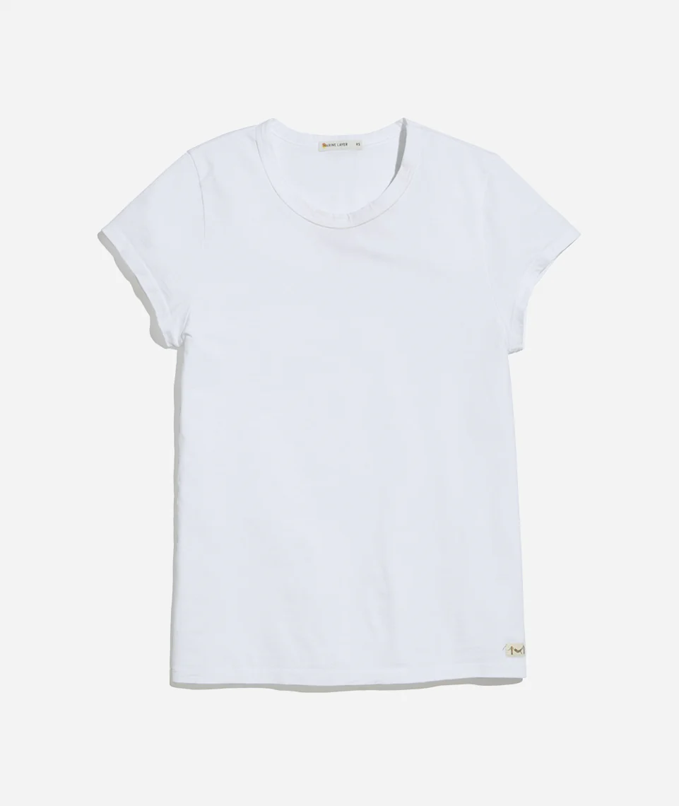 Women's Signature Crew in White