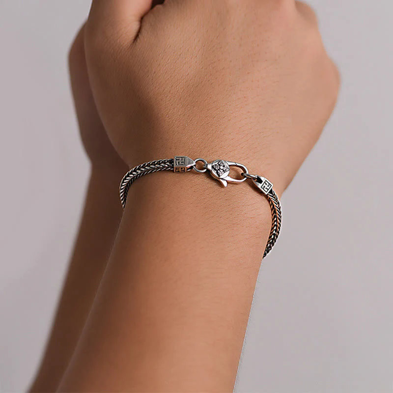 Buddha Stones Tibetan Double Dorje Vajra Swastika Spiritual Power Chain Bracelet