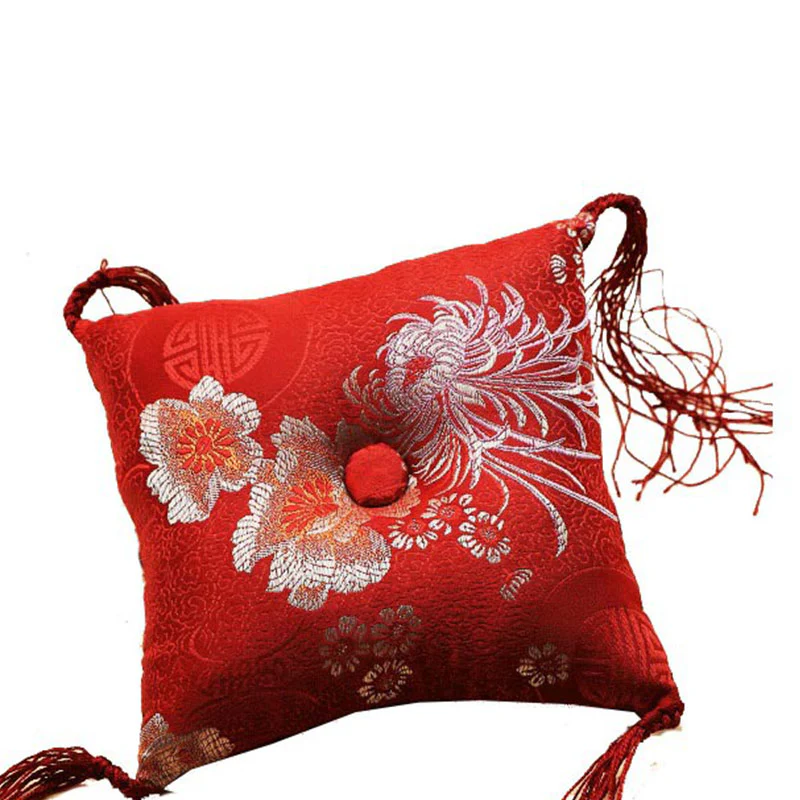 Buddha Stones Tibetan Singing Bowl Cushion Decoration with Tassel Decoration