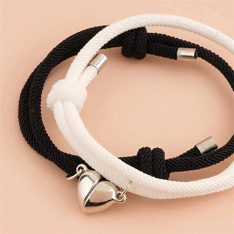 2Pcs Love Magnetic Couple String Strength Bracelet