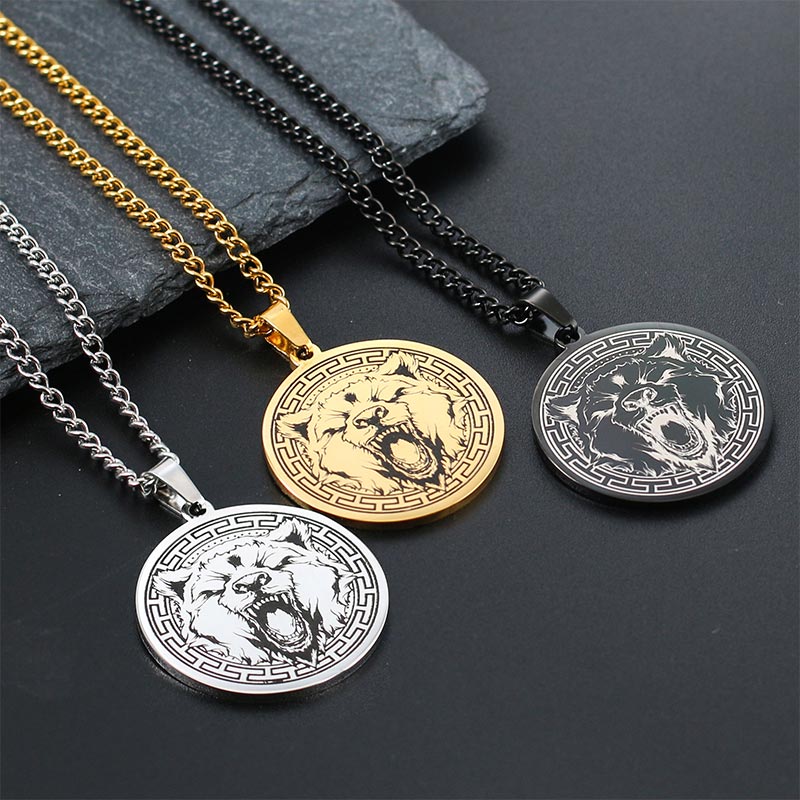 Animal Titanium Steel Chain Necklace Protection Pendant (Extra 30% Off | USE CODE: FS30)
