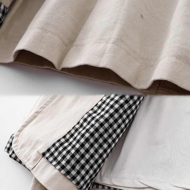 Buddha Stones Commute Patchwork Design Cotton Women's Jacket With Pockets