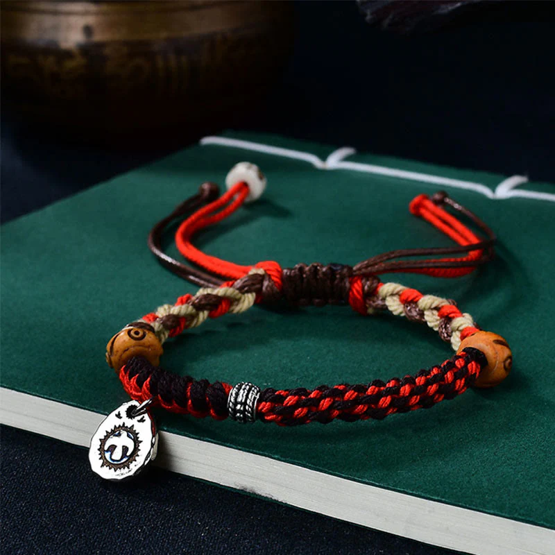 Buddha Stones Tibetan Hand-woven Garuda String Luck Bracelet