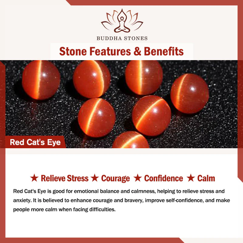 Buddha Stones Cat's Eye Round Ball Confidence Necklace Pendant